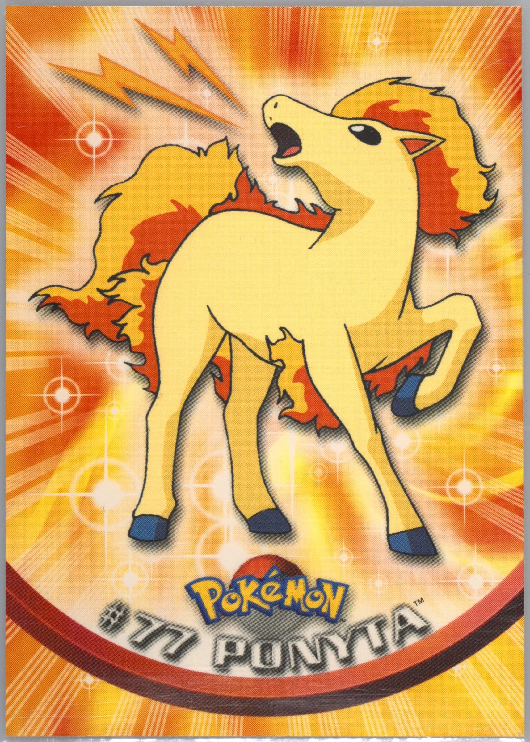 Ponyta French (77) 2000 Topps Pokemon TV Animation Series 2