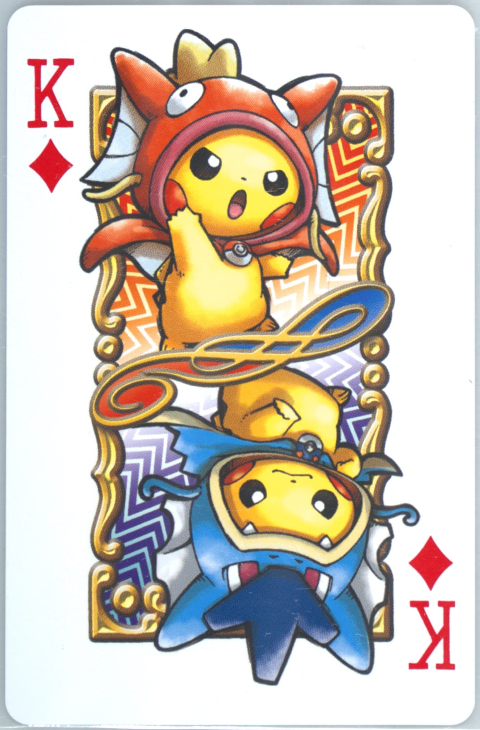 King of Diamonds 2015 Pokemon Playing Cards Pretend Magikarp & Gyarados Pikachu