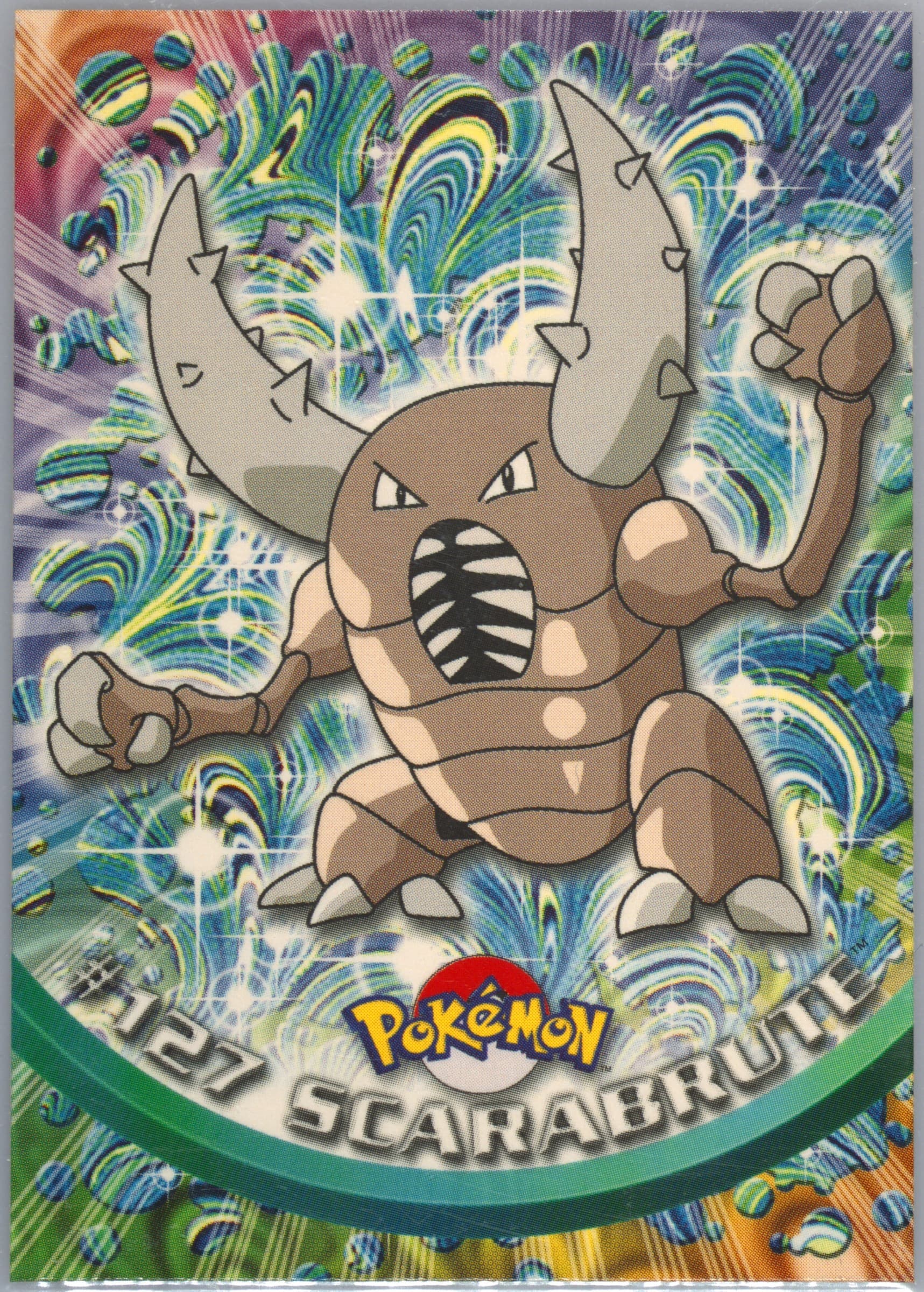 Scarabrute French (127) 2000 Topps Pokemon TV Animation Series 3
