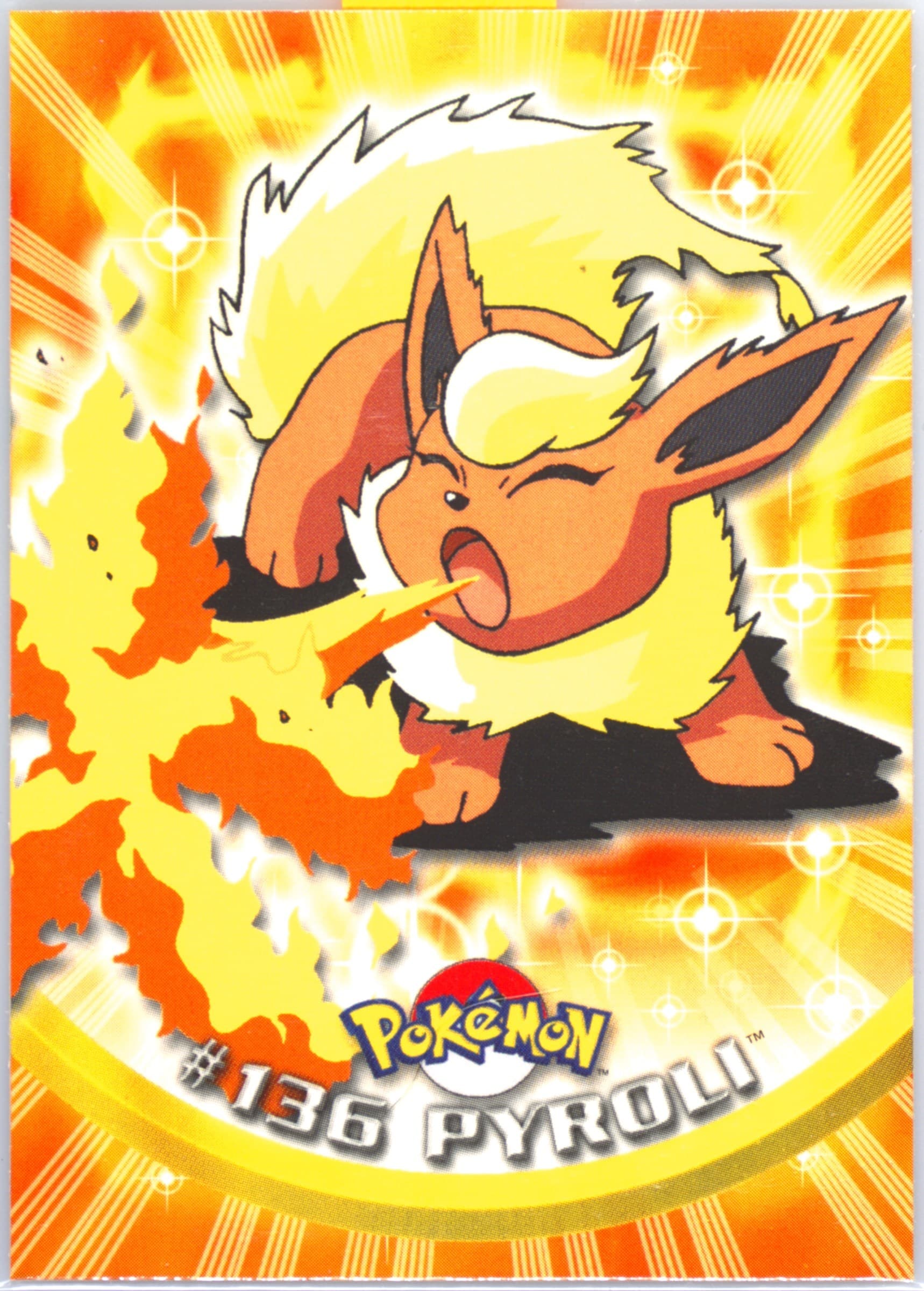 Pyroli French (136) 2000 Topps Pokemon TV Animation Series 3