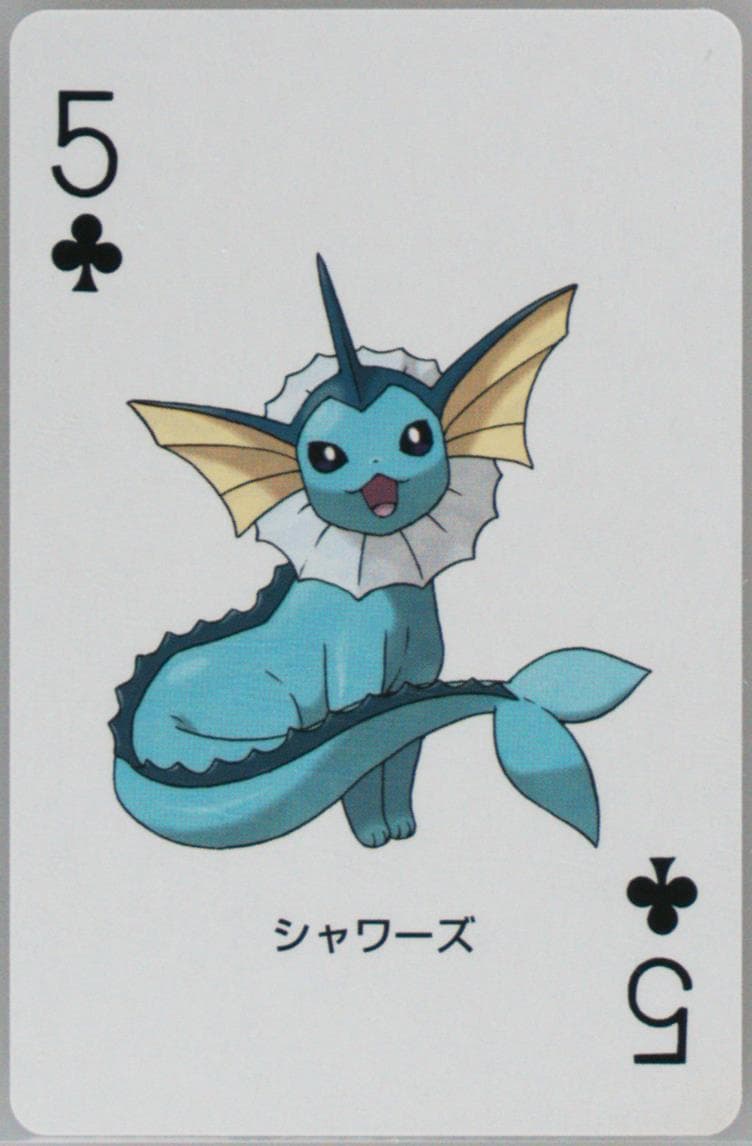 Vaporeon 5 of Clubs 2004 Pokemon Leafgreen Version Playing Cards