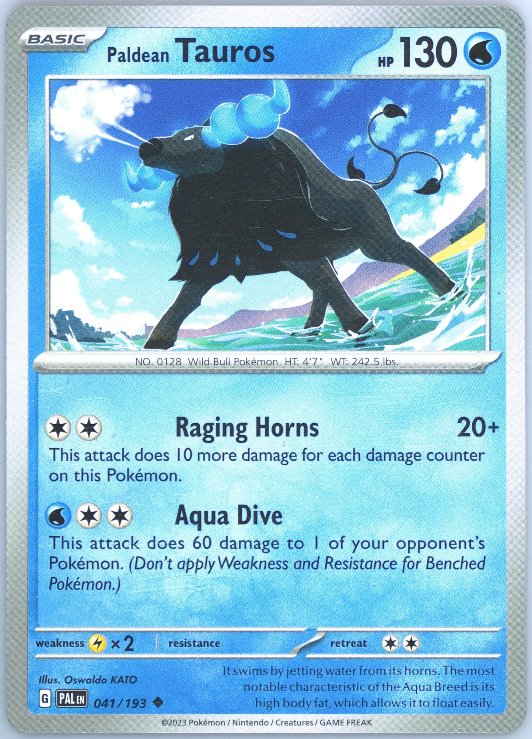 Paldean Tauros (041) 2023 Pokemon Pal EN-Paldea Evolved