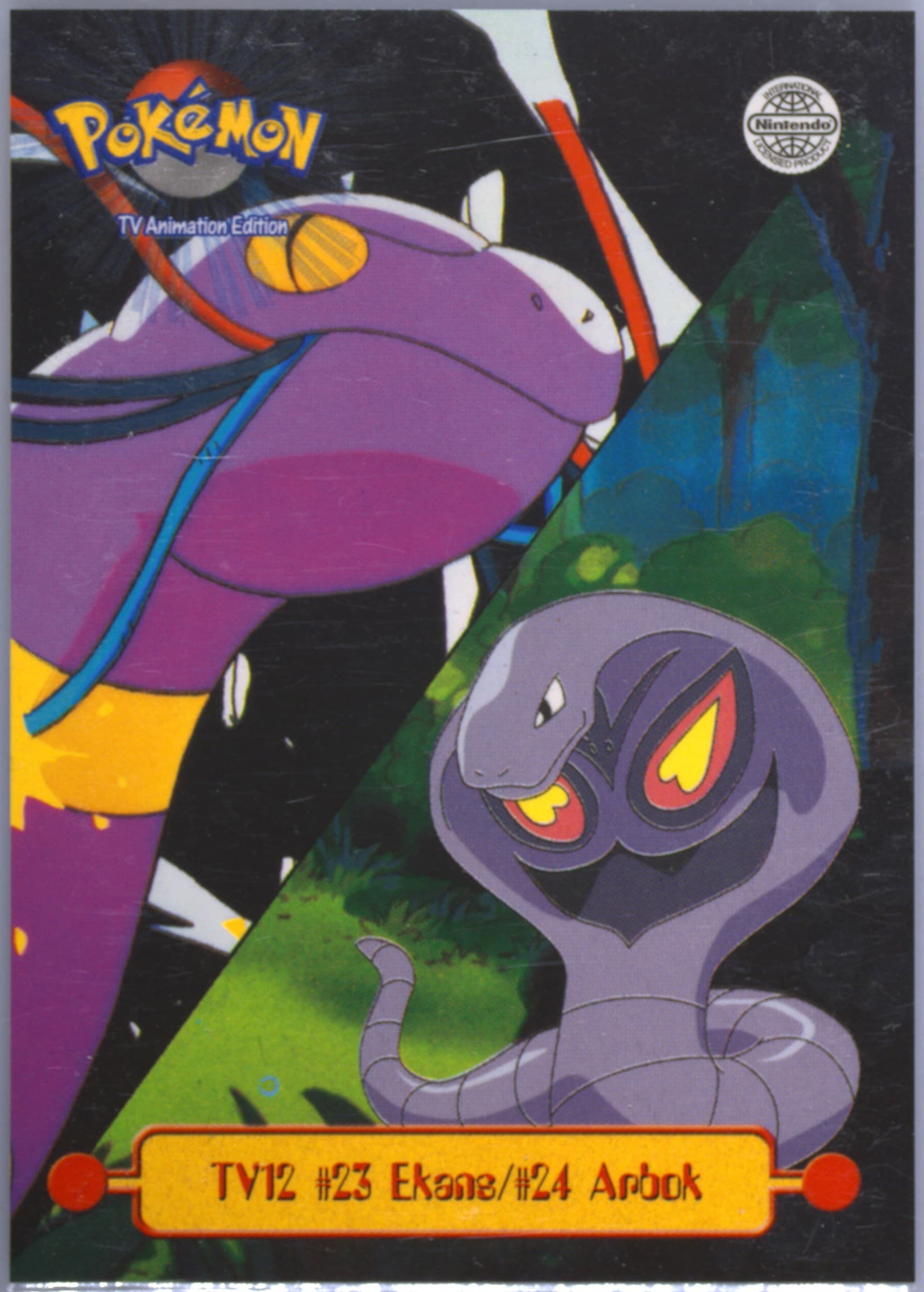 Arbok/Ekans Foil-United Kingdom (TV12) 1999 Topps Pokemon Series 1 Character Cards