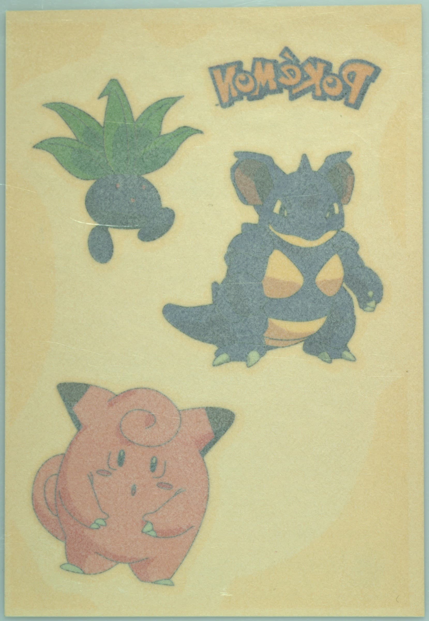 Clefairy/Nidoqueen/Oddish With Coating (20) 2000 Merlin Pokemon Tattoos