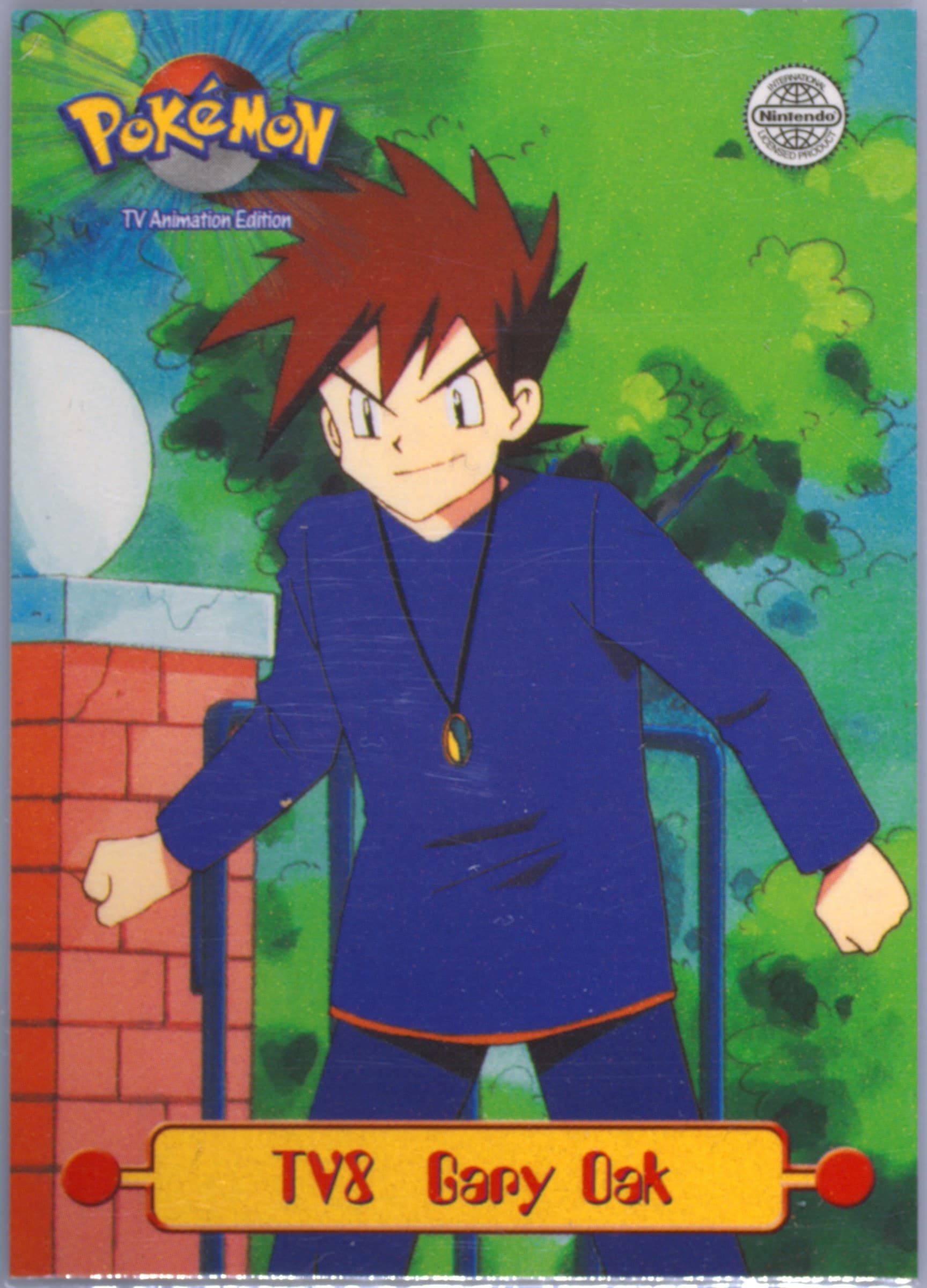 Gary Oak United Kingdom (TV8) 1999 Topps Pokemon Series 1 Character Cards