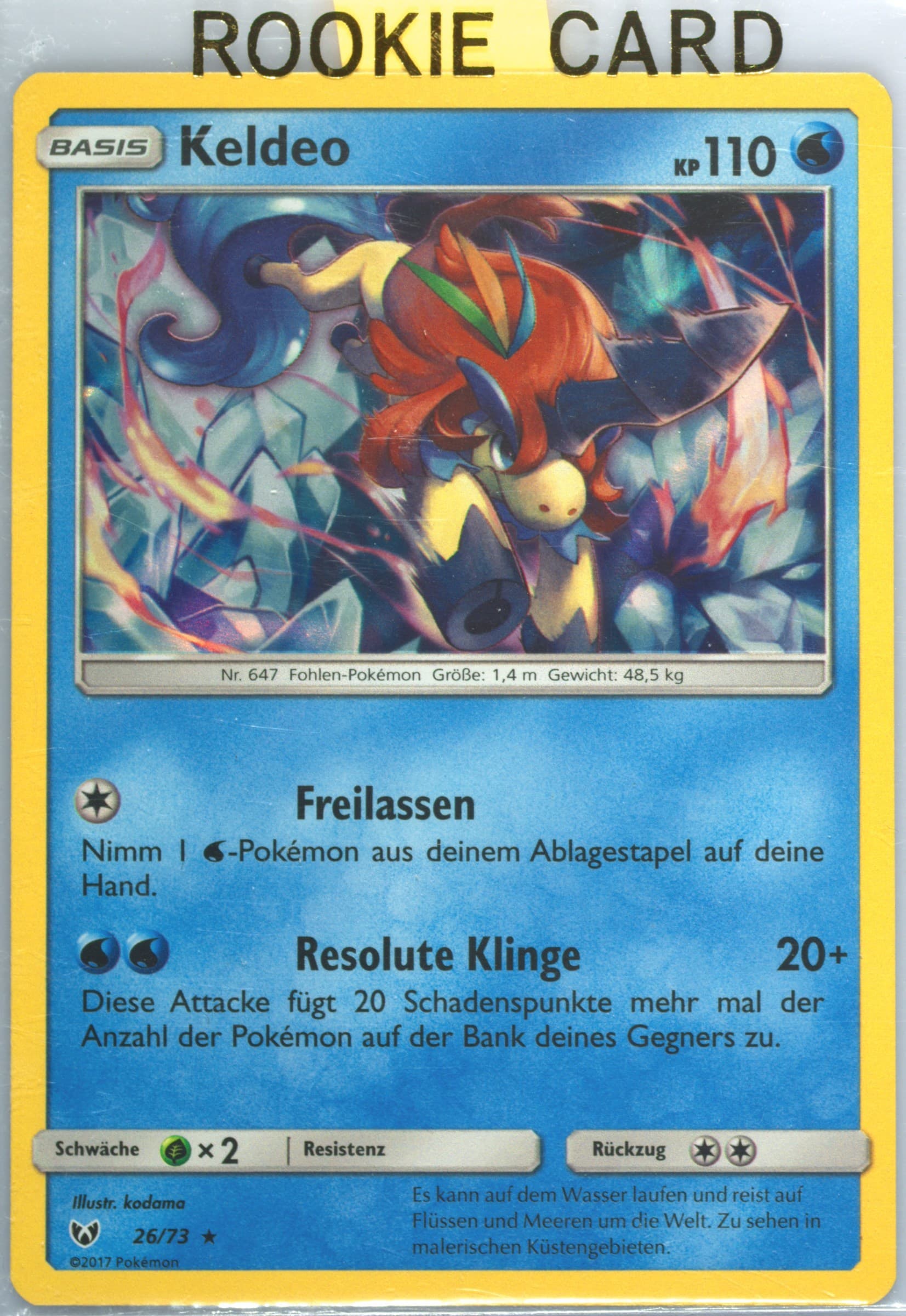 Keldeo-Holo German (26) 2017 Pokemon Sun & Moon Shining Legends