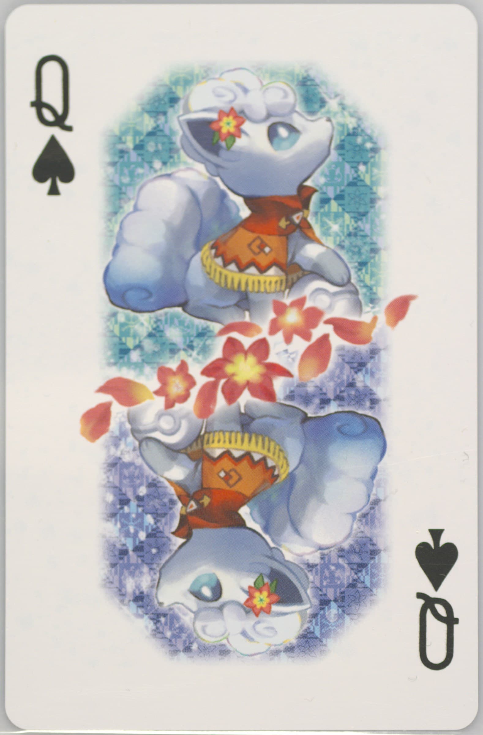 Queen of Spades Alolan Vulpix 2016 Pokemon Center Sapporo Playing Cards