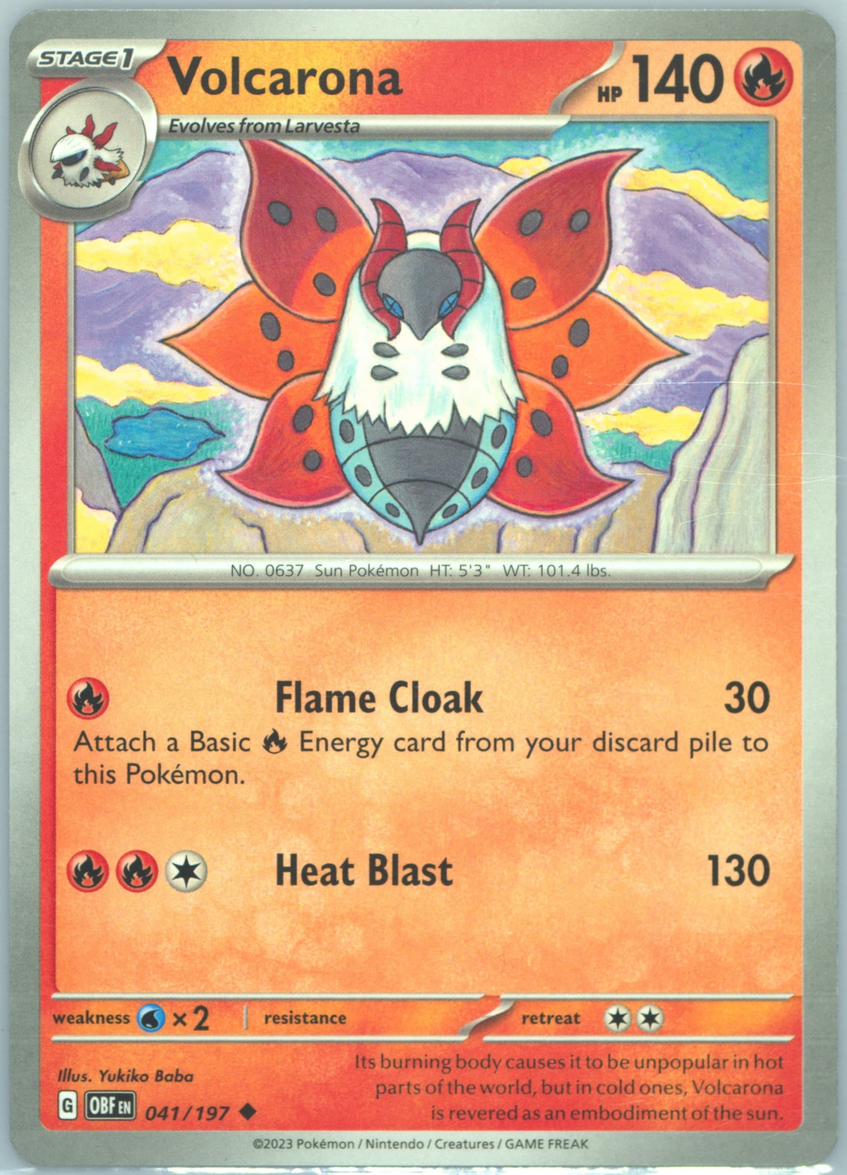 Volcarona (041) 2023 Pokemon Obf EN-Obsidian Flames