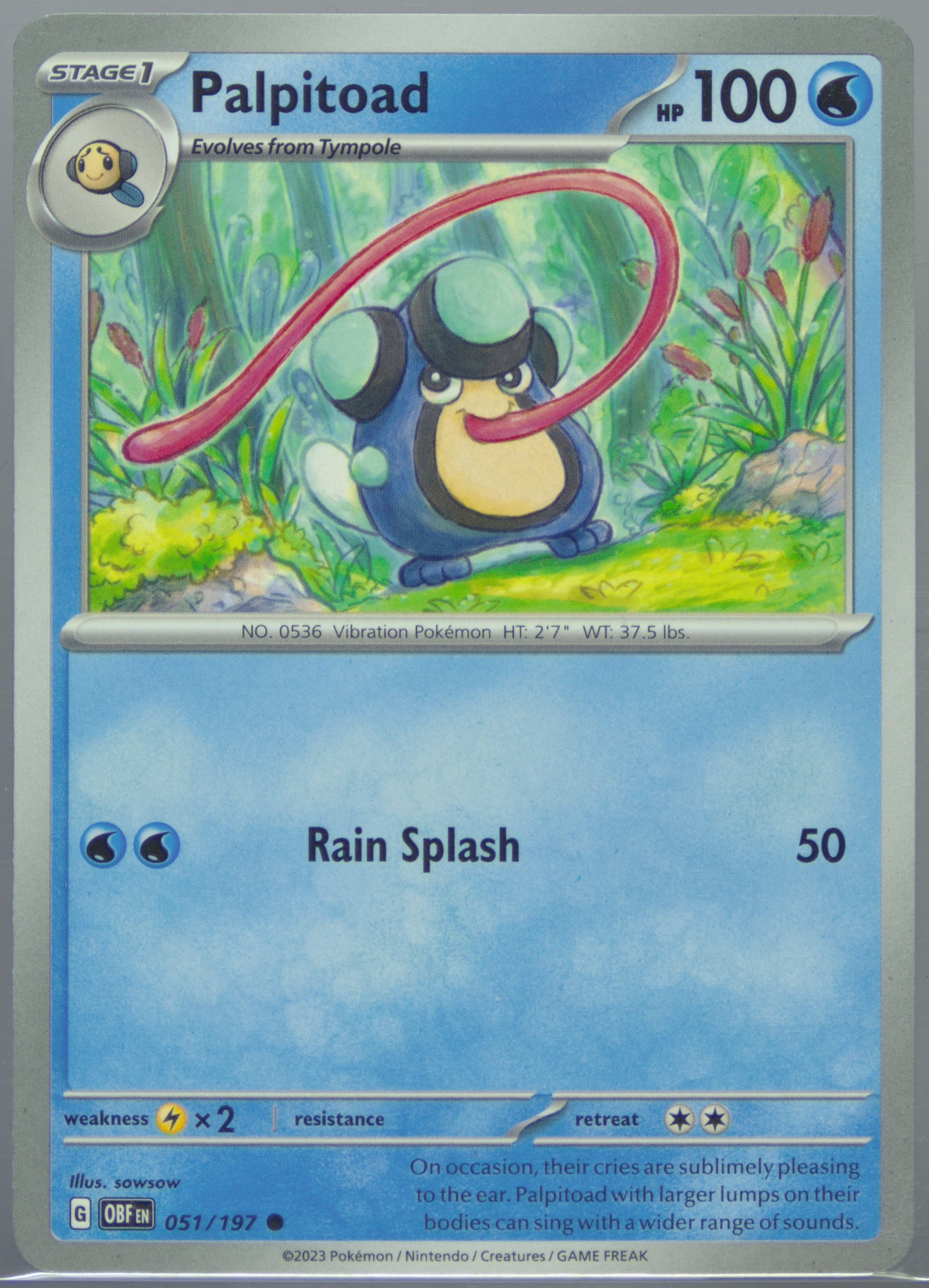 Palpitoad (051) 2023 Pokemon Obf EN-Obsidian Flames