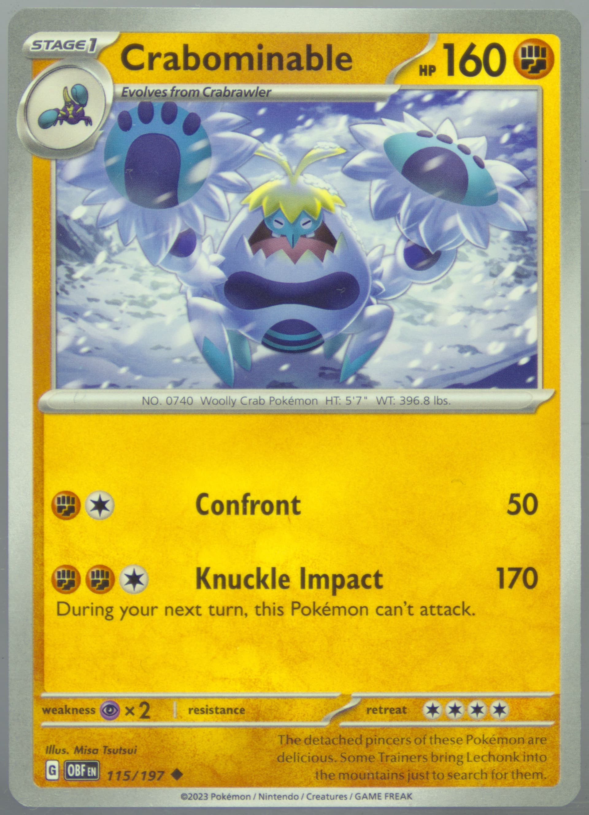 Crabominable (115) 2023 Pokemon Obf EN-Obsidian Flames