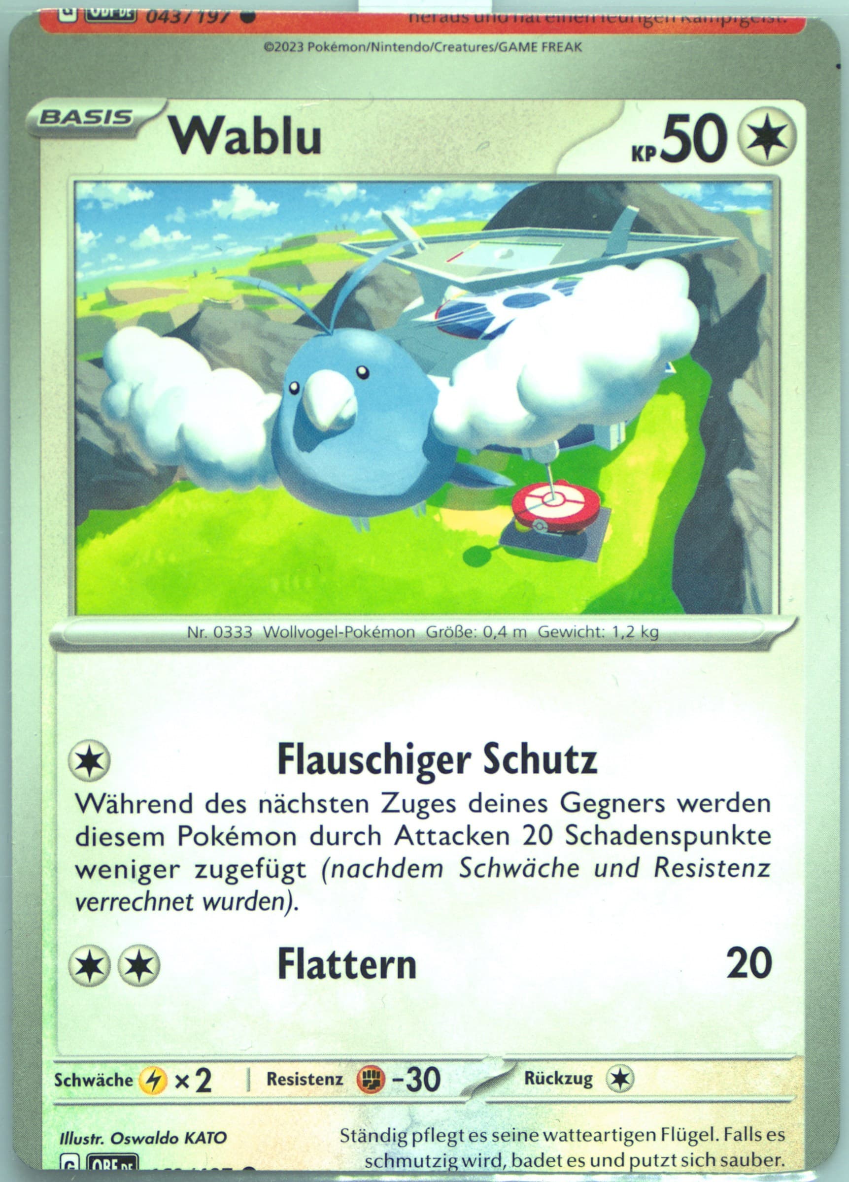 Swablu (169) 2023 Pokemon German Obf de-Obsidian Flames