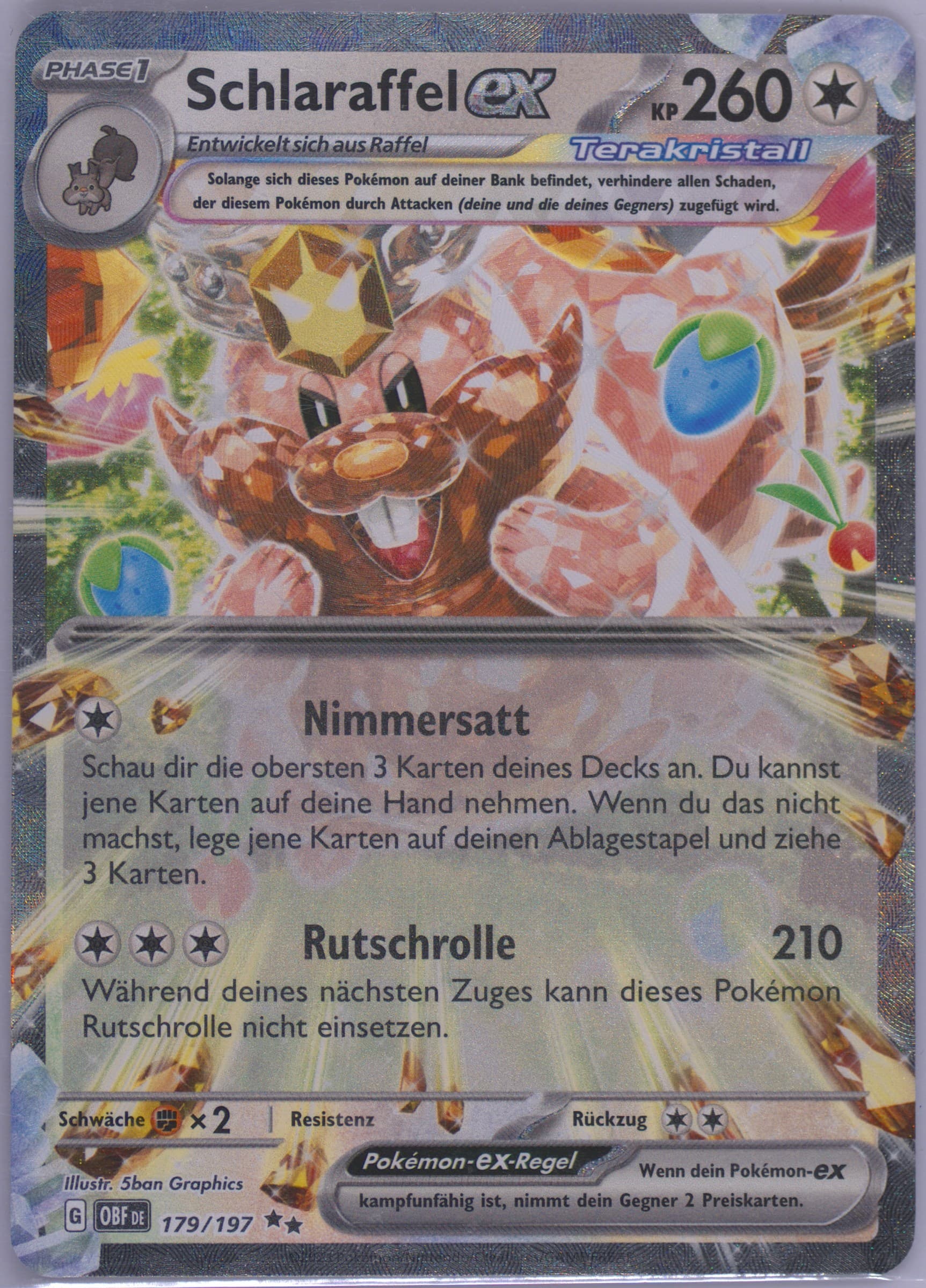 Greedent EX (179) 2023 Pokemon German Obf de-Obsidian Flames