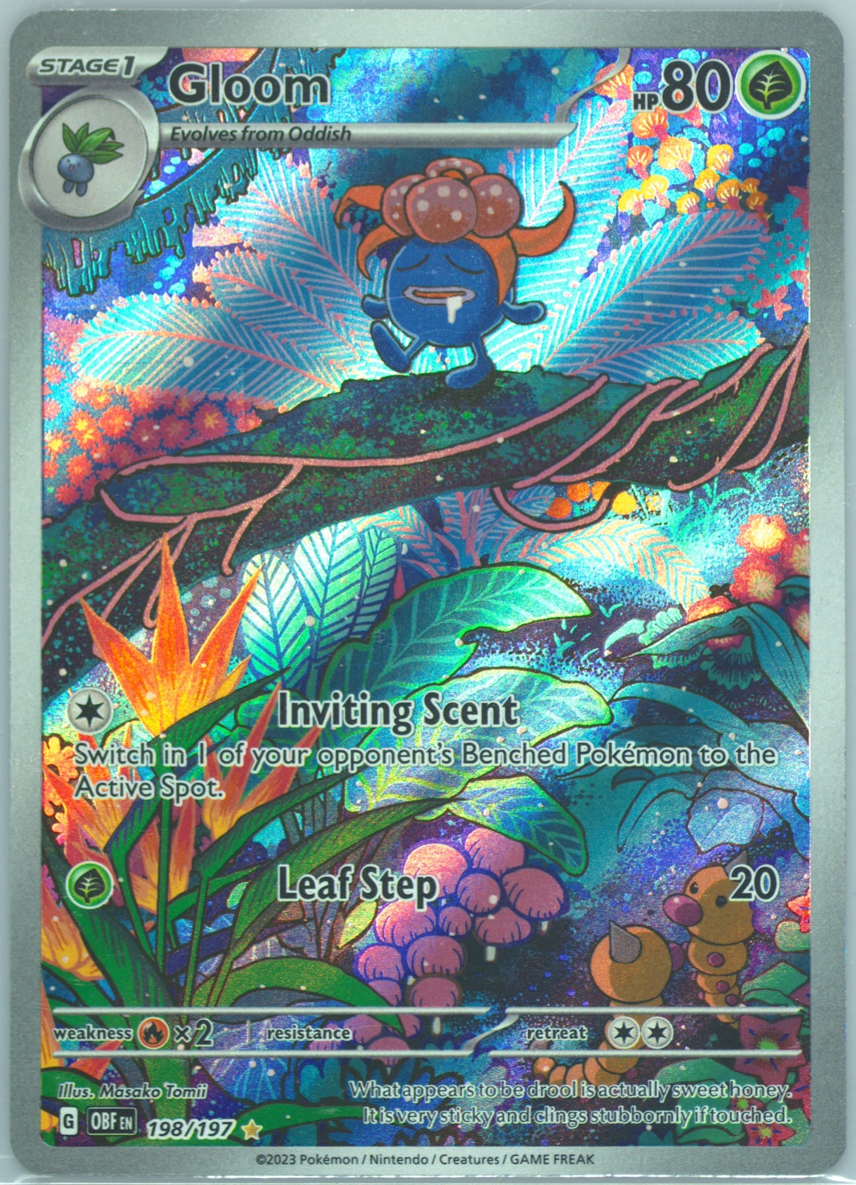 Gloom Illustration Rare (198) 2023 Pokemon Spanish Obf ES-Obsidian Flames