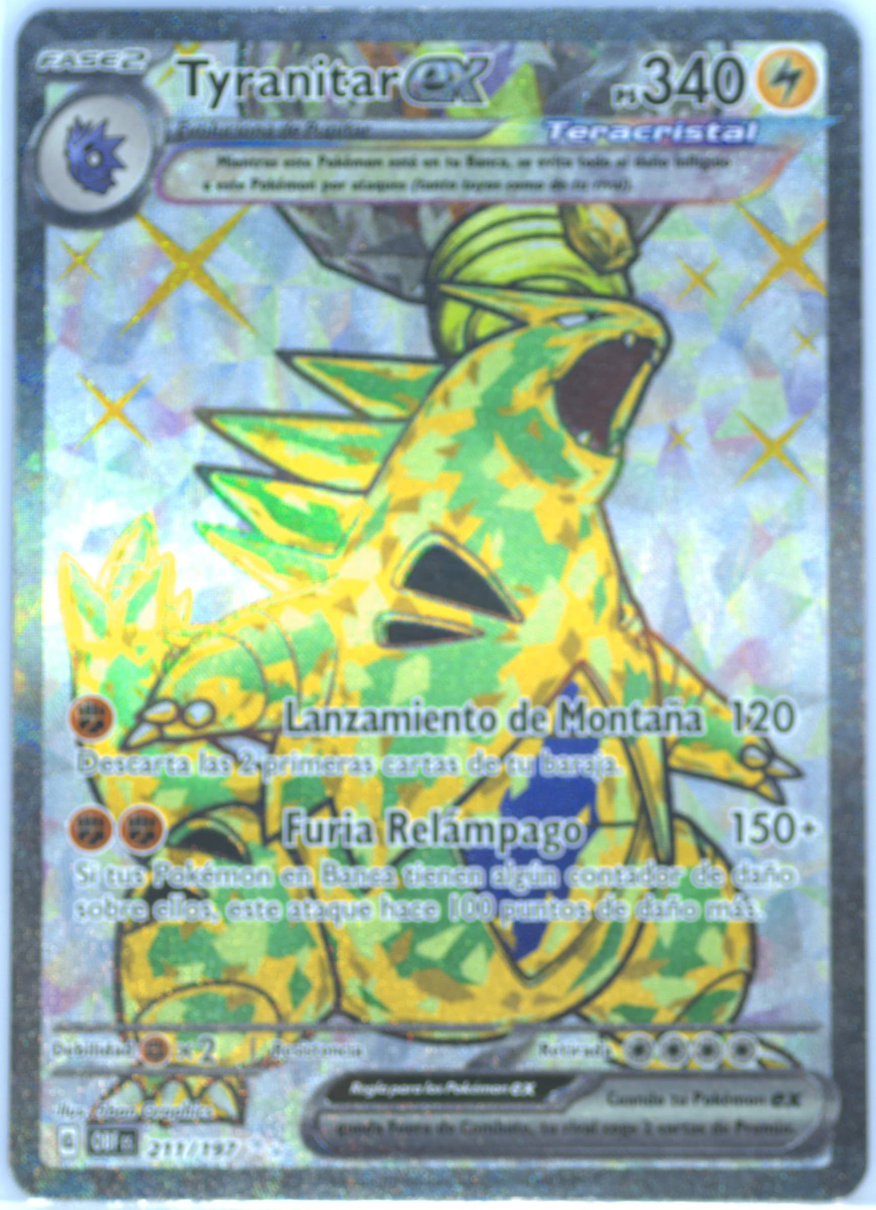 Tyranitar EX Ultra Rare (211) 2023 Pokemon Spanish Obf ES-Obsidian Flames