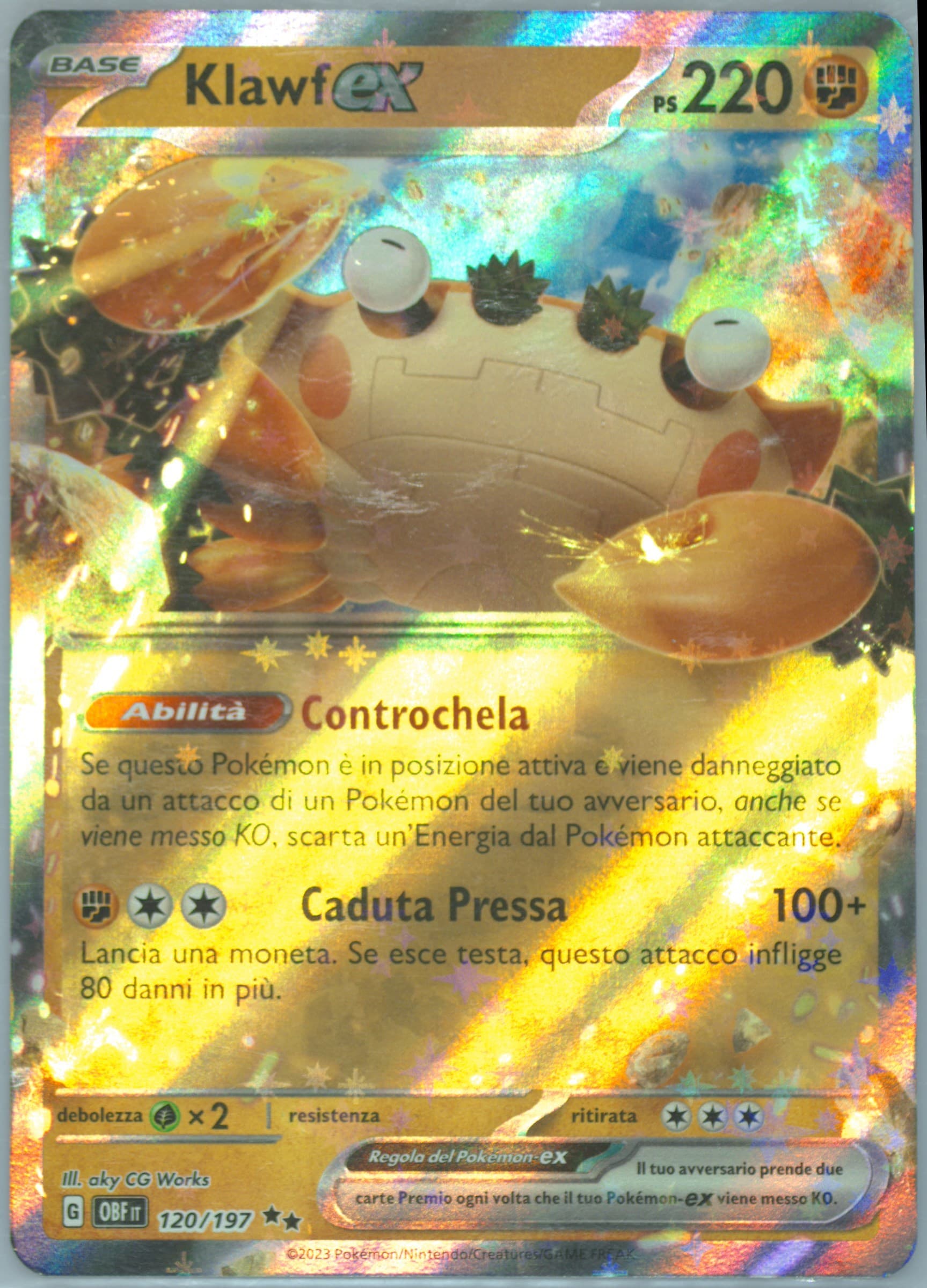 Klawf EX (120) 2023 Pokemon Italian Obf It-Obsidian Flames