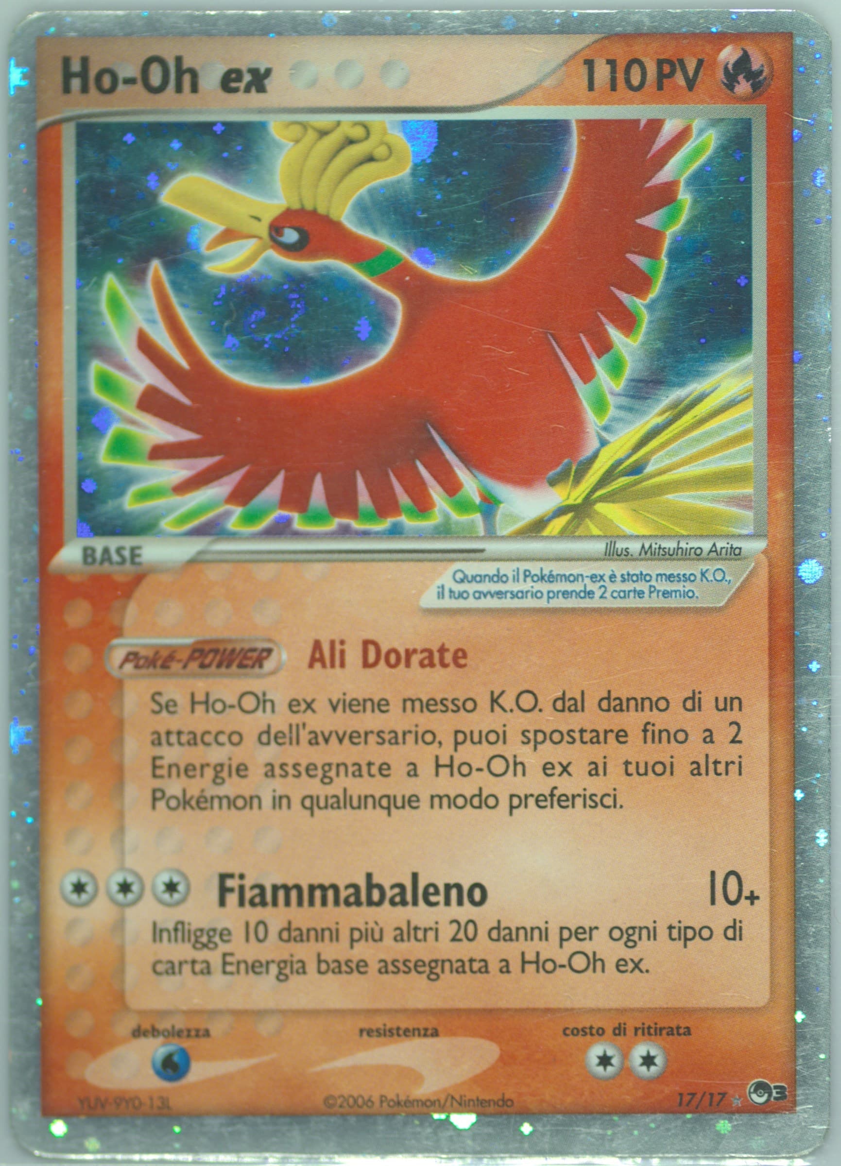 HO-Oh EX-Holo Italian (17) 2006 Pokemon Pop Series 3
