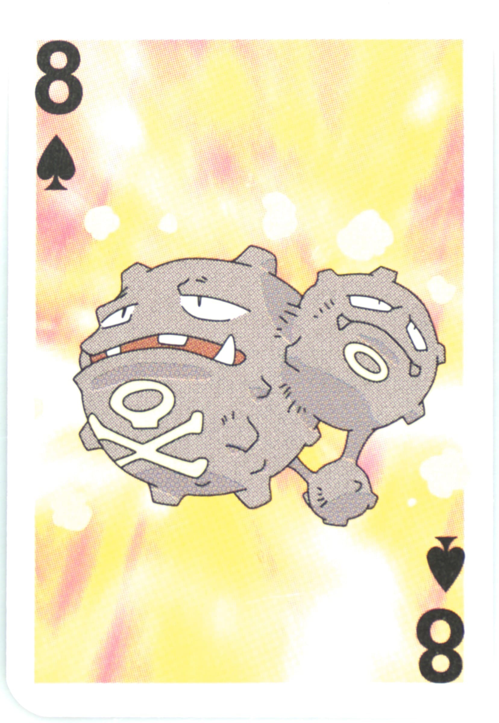 Weezing 8 of Spades 1999 Bicycle Pokemon Mini Playing Cards Red Deck