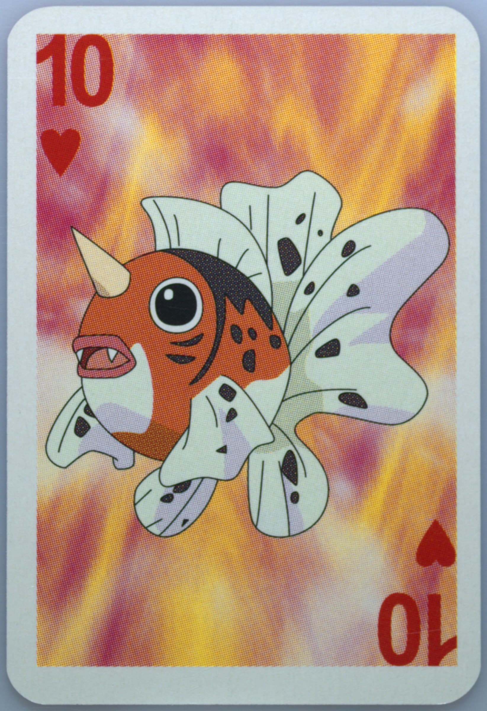 Seaking 10 of Hearts 1999 Bicycle Pokemon Mini Playing Cards Red Deck