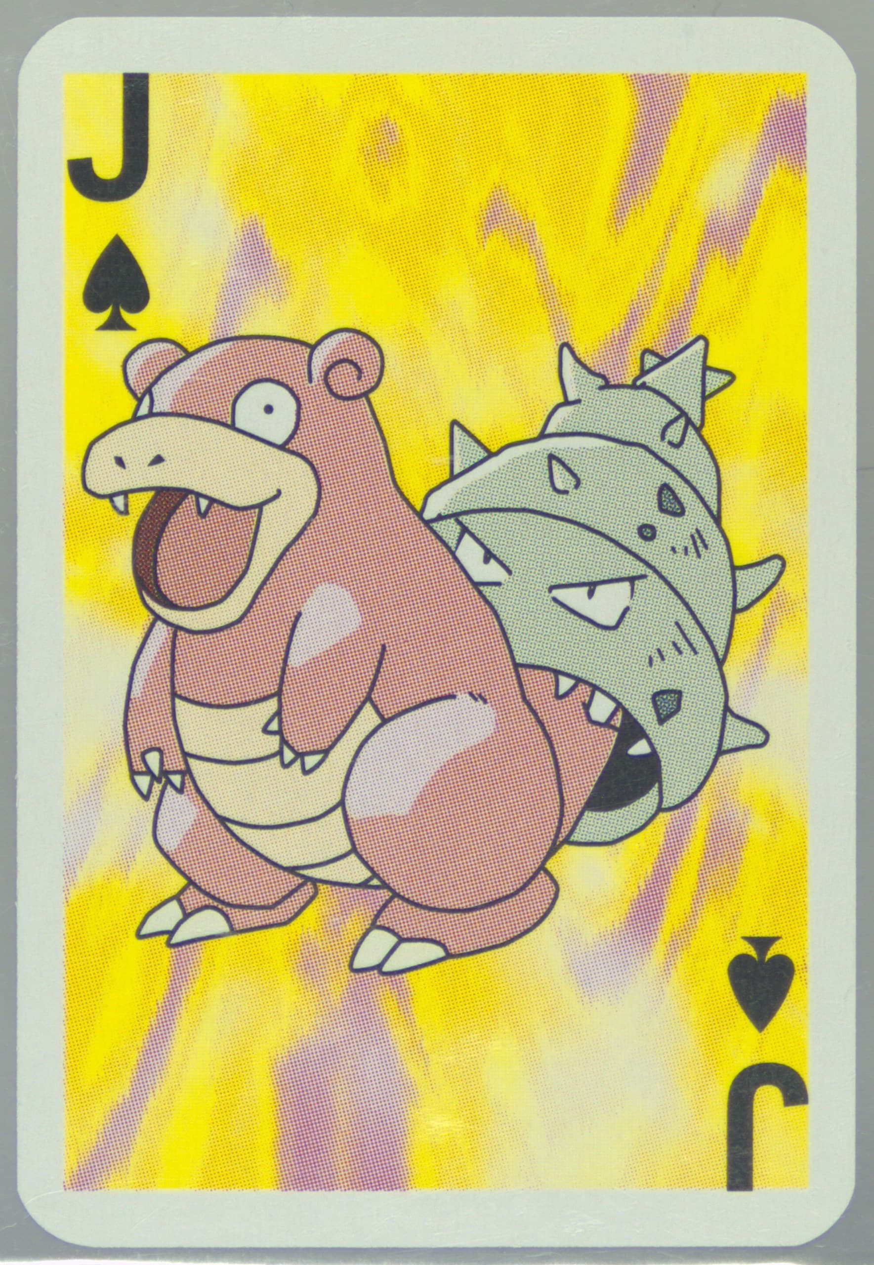 Slowpoke Jack of Spades 1999 Bicycle Pokemon Mini Playing Cards Blue Deck