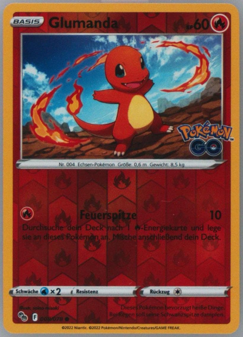 Glumanda-Reverse Foil German (008) 2022 Pokemon Go