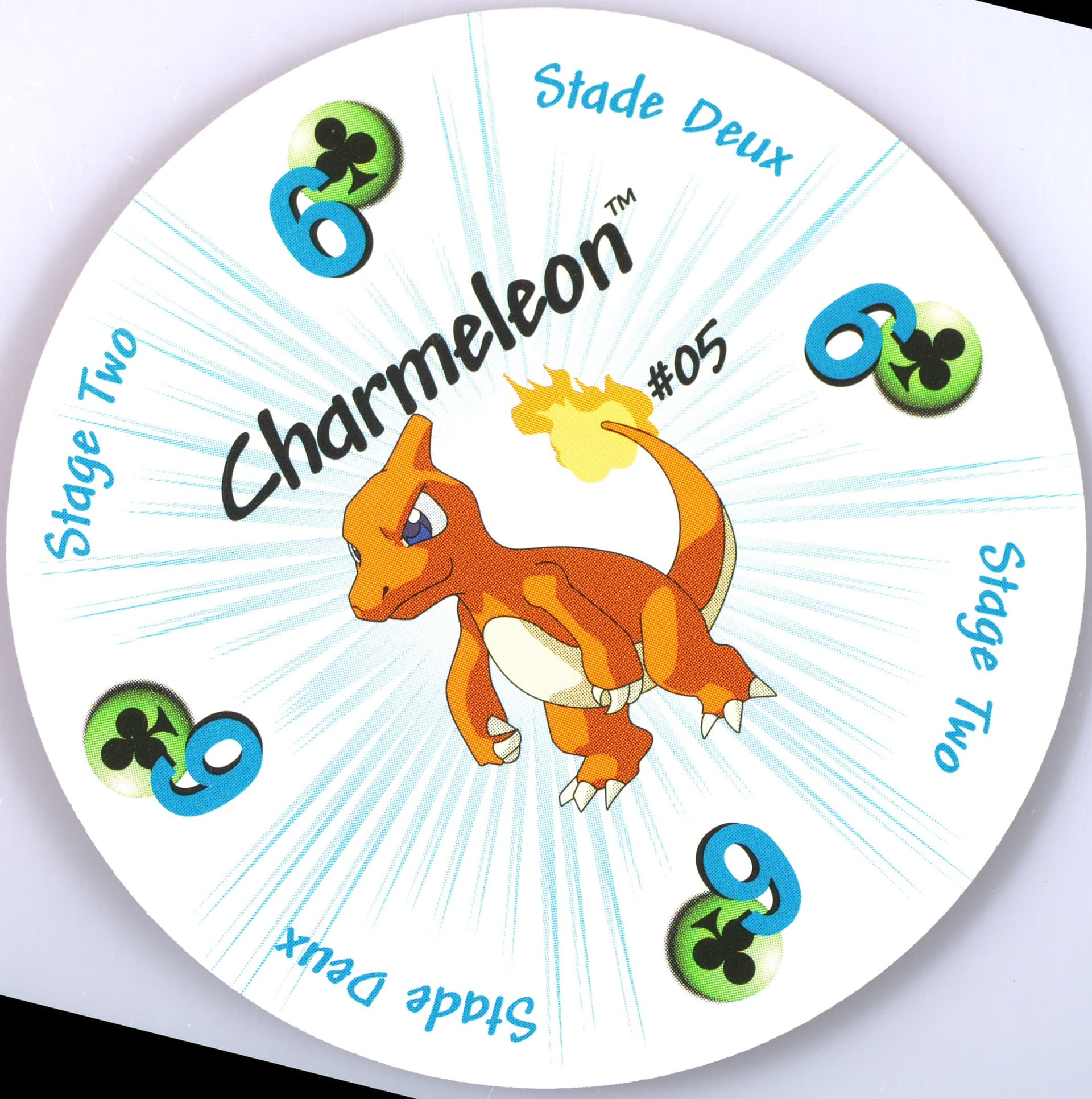 Charmeleon 6 of Clubs-French (5) 1999 Pokemon Rummy