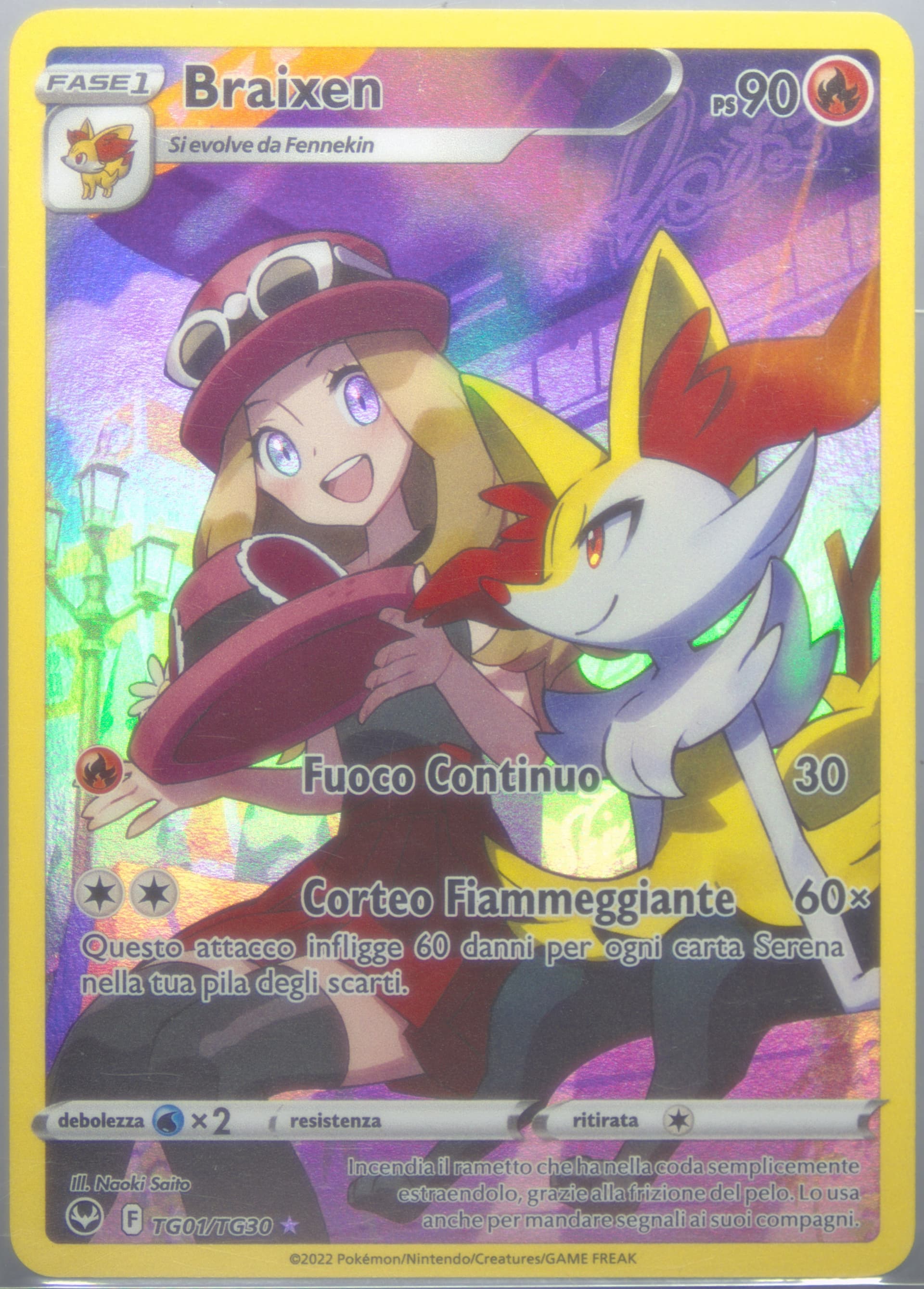 Full Art/Braixen Italian (TG01) 2022 Pokemon Sword & Shield Silver Tempest