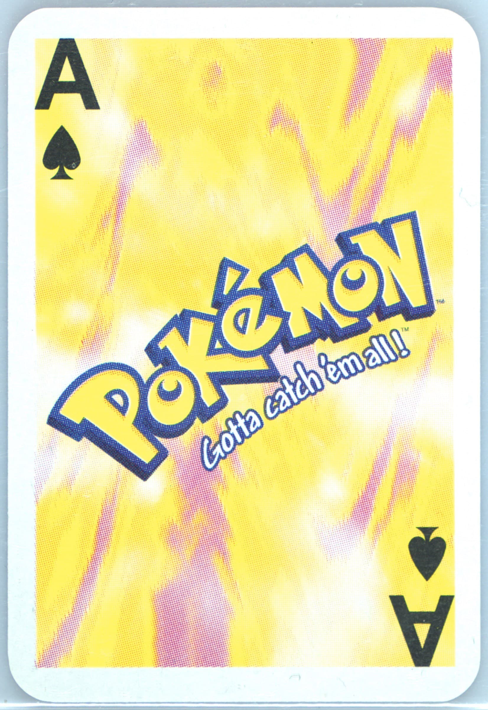 Pokemon Logo Ace of Spades 1999 Bicycle Pokemon Mini Playing Cards Red Deck