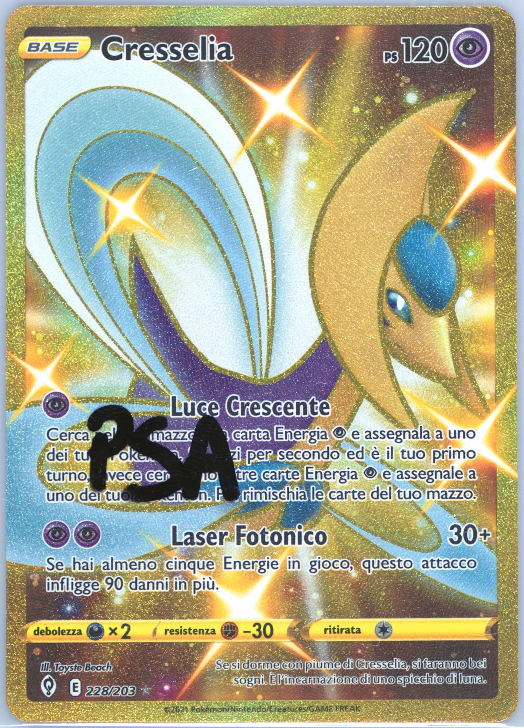 Full Art/Cresselia Secret-Italian (228) 2021 Pokemon Sword & Shield Evolving Skies