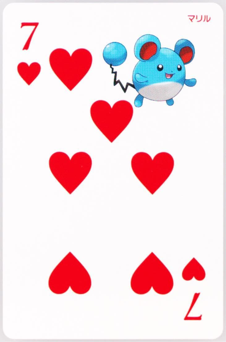 Marill 7 of Hearts 2015 Pokemon Alpha Sapphire Playing Cards