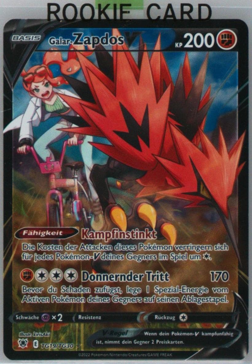 Full Art/Galar-Zapdos V German (TG19) 2022 Pokemon Sword & Shield Astral Radiance