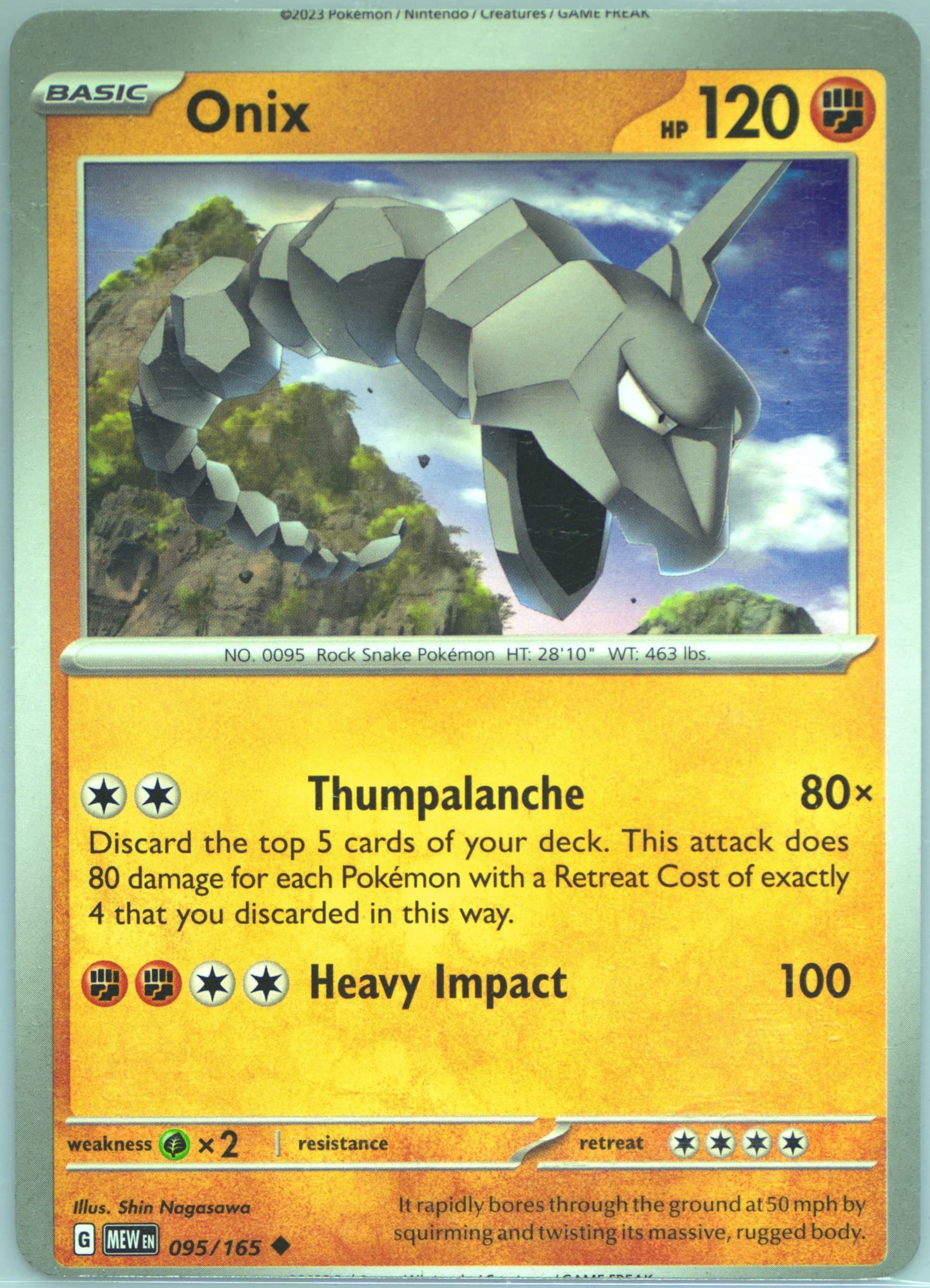 Onix (095) 2023 Pokemon Mew EN-151