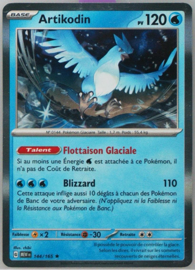 Articuno (144) 2023 Pokemon French Mew FR-151