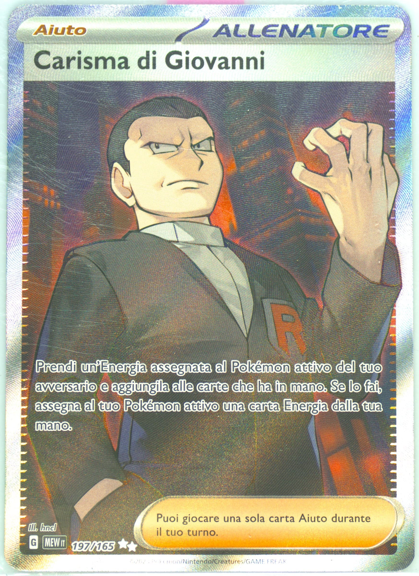 Giovanni's Charisma Ultra Rare (197) 2023 Pokemon Italian Mew It-151