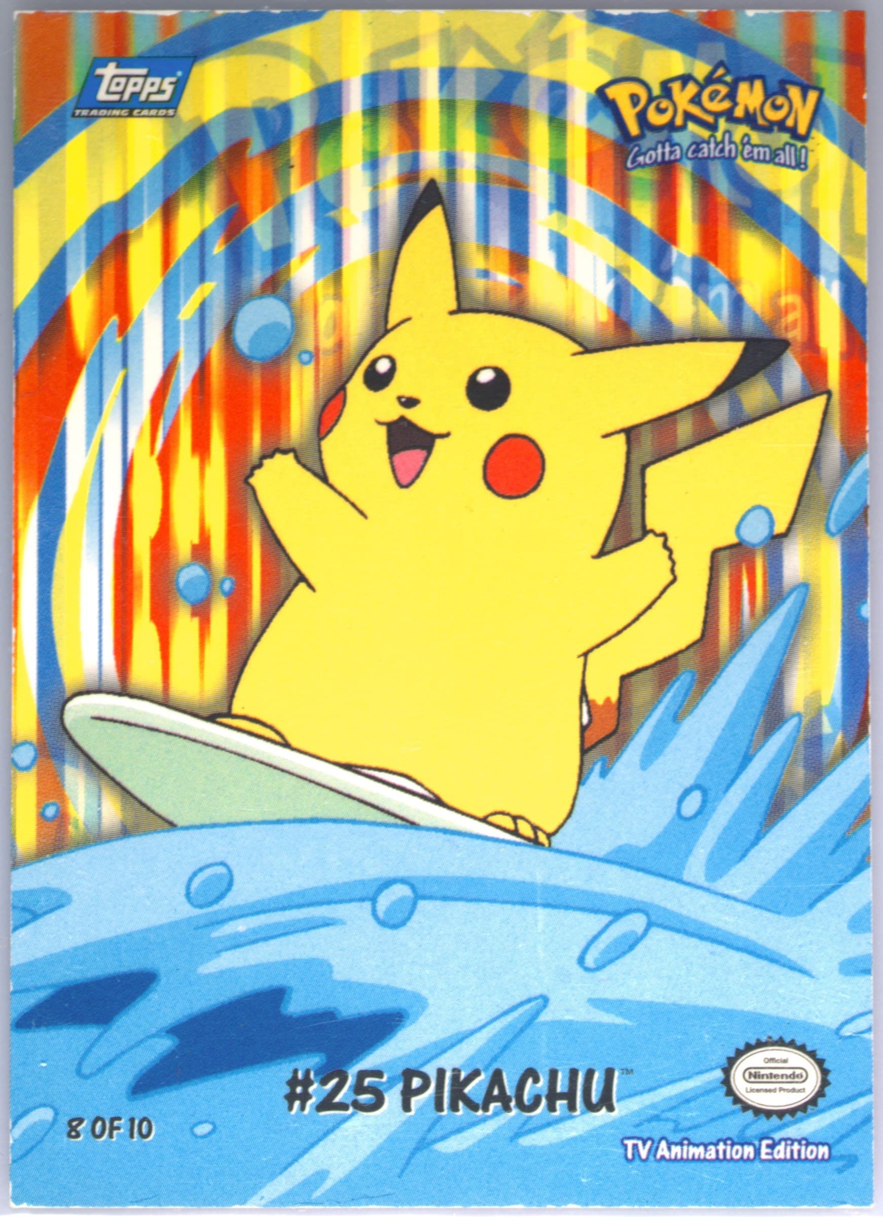 Pikachu Missing Sticker Layer (8) 2000 Topps Pokemon TV Animation Series 2 Stick-Ons
