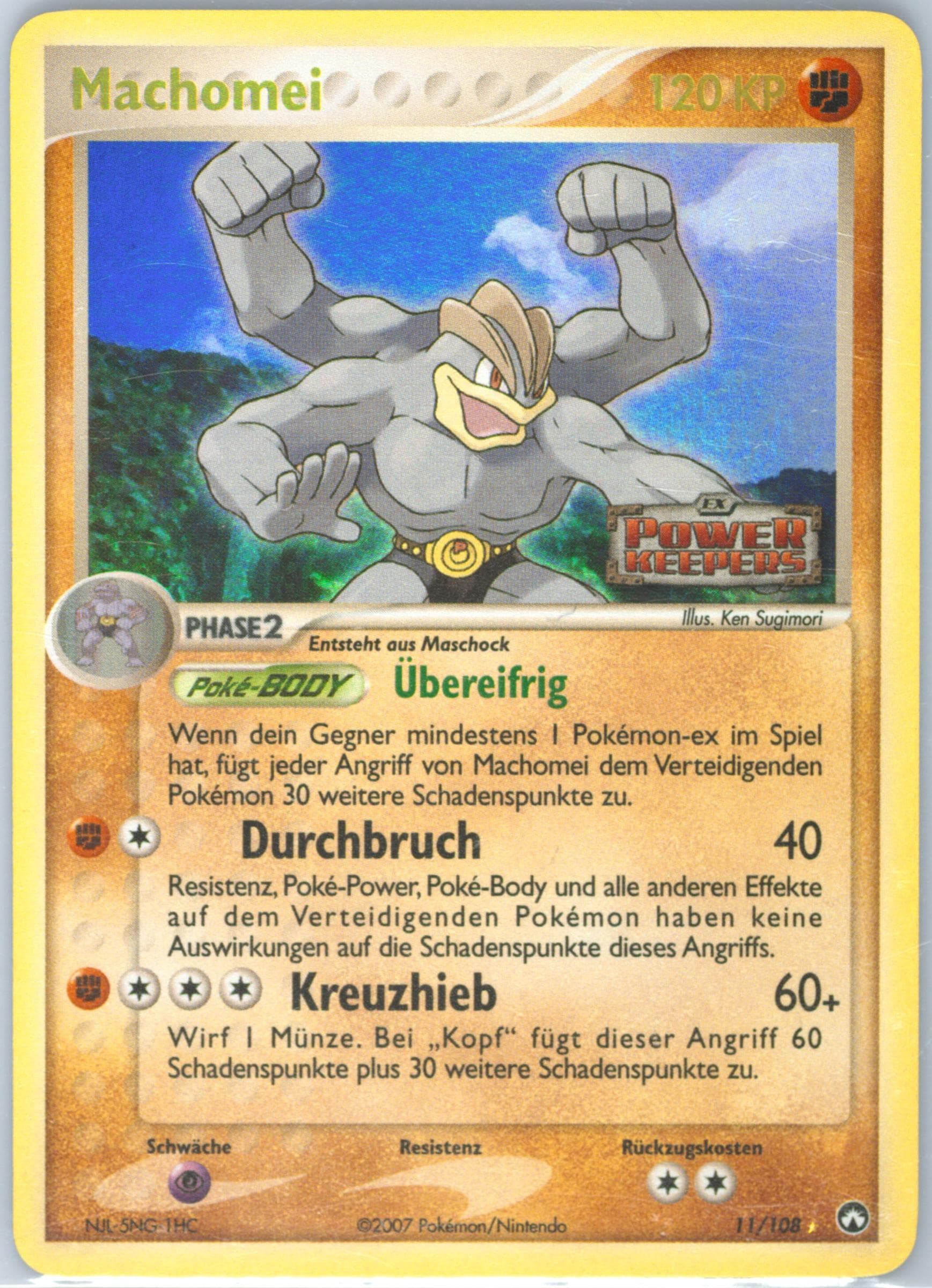 Machomei-Reverse Foil German (11) 2007 Pokemon EX Power Keepers