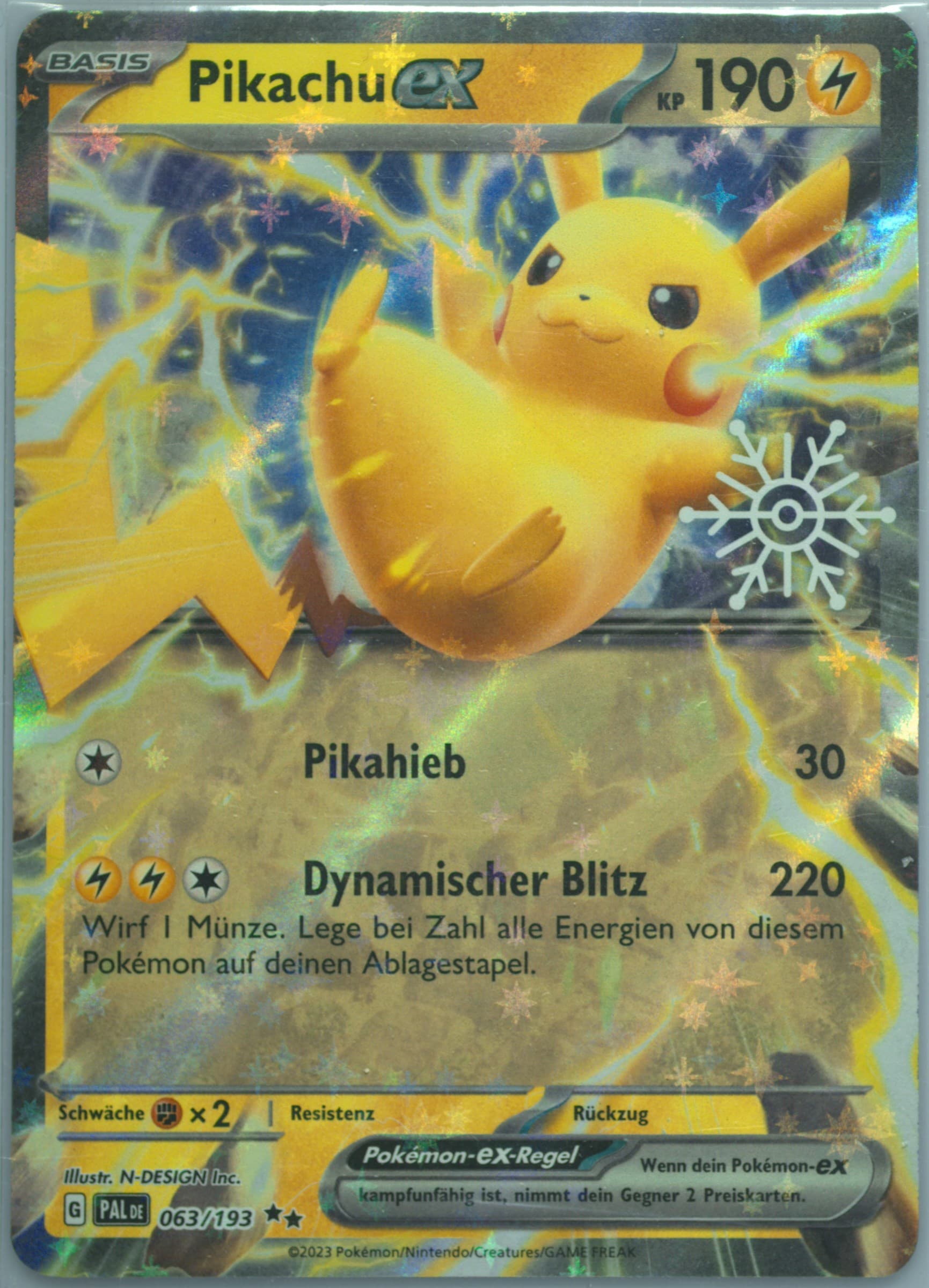 Pikachu EX (063) 2023 Pokemon German Pal de-Paldea Evolved