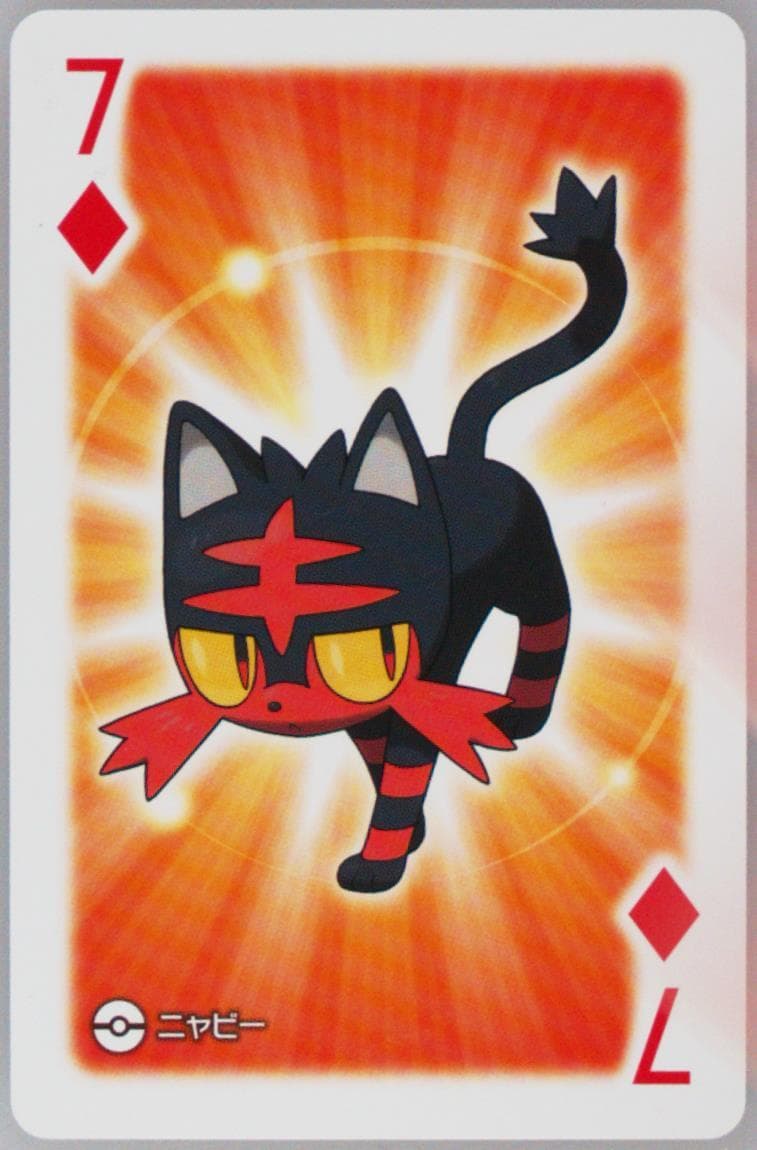 Litten 7 of Diamonds 2017 Pokemon All Star Playing Cards