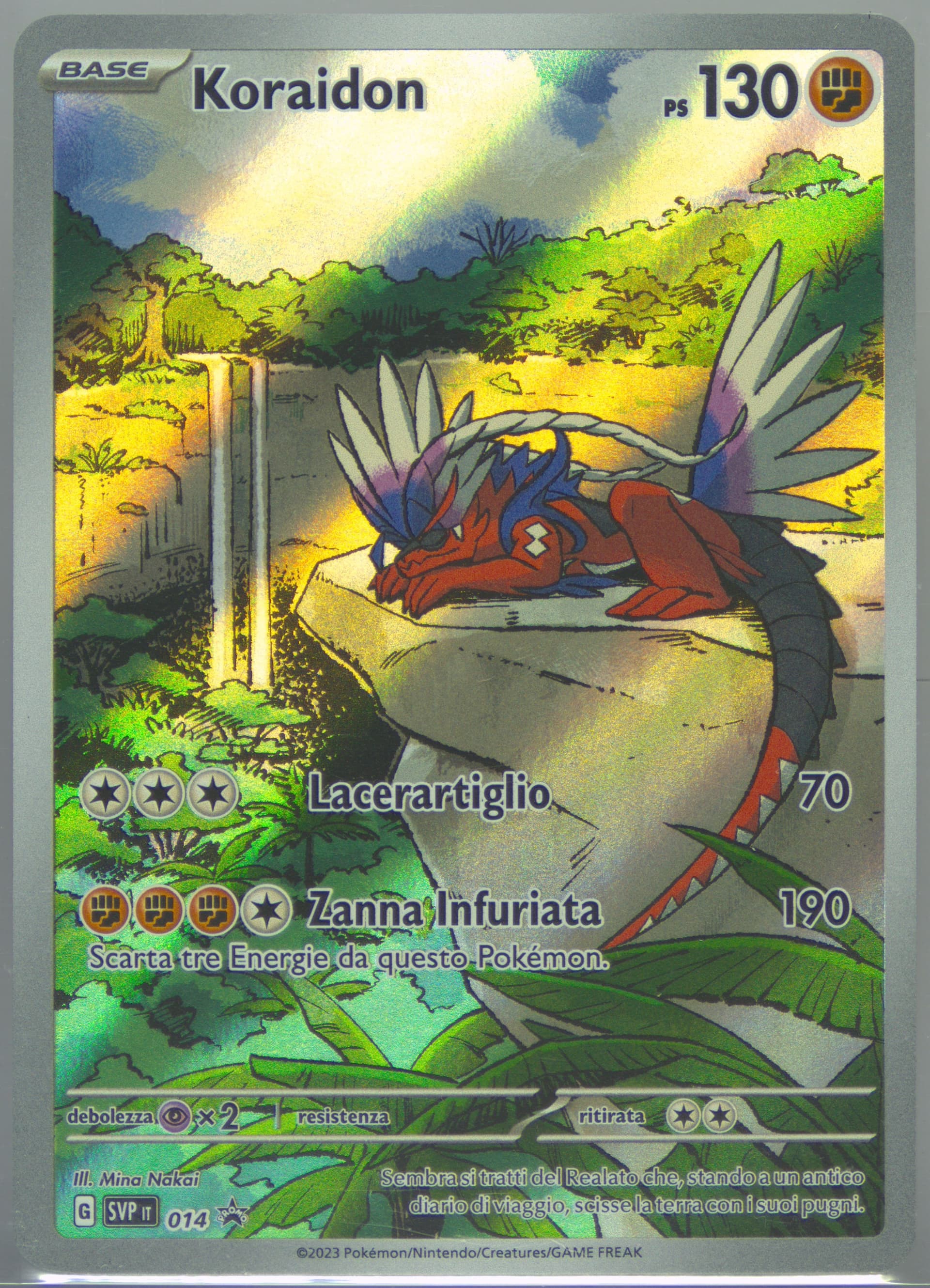 Koraidon Scarlet & Violet Elite Trainer Box-Koraidon (014) 2023 Pokemon Italian Svp It-SV Black Star Promo