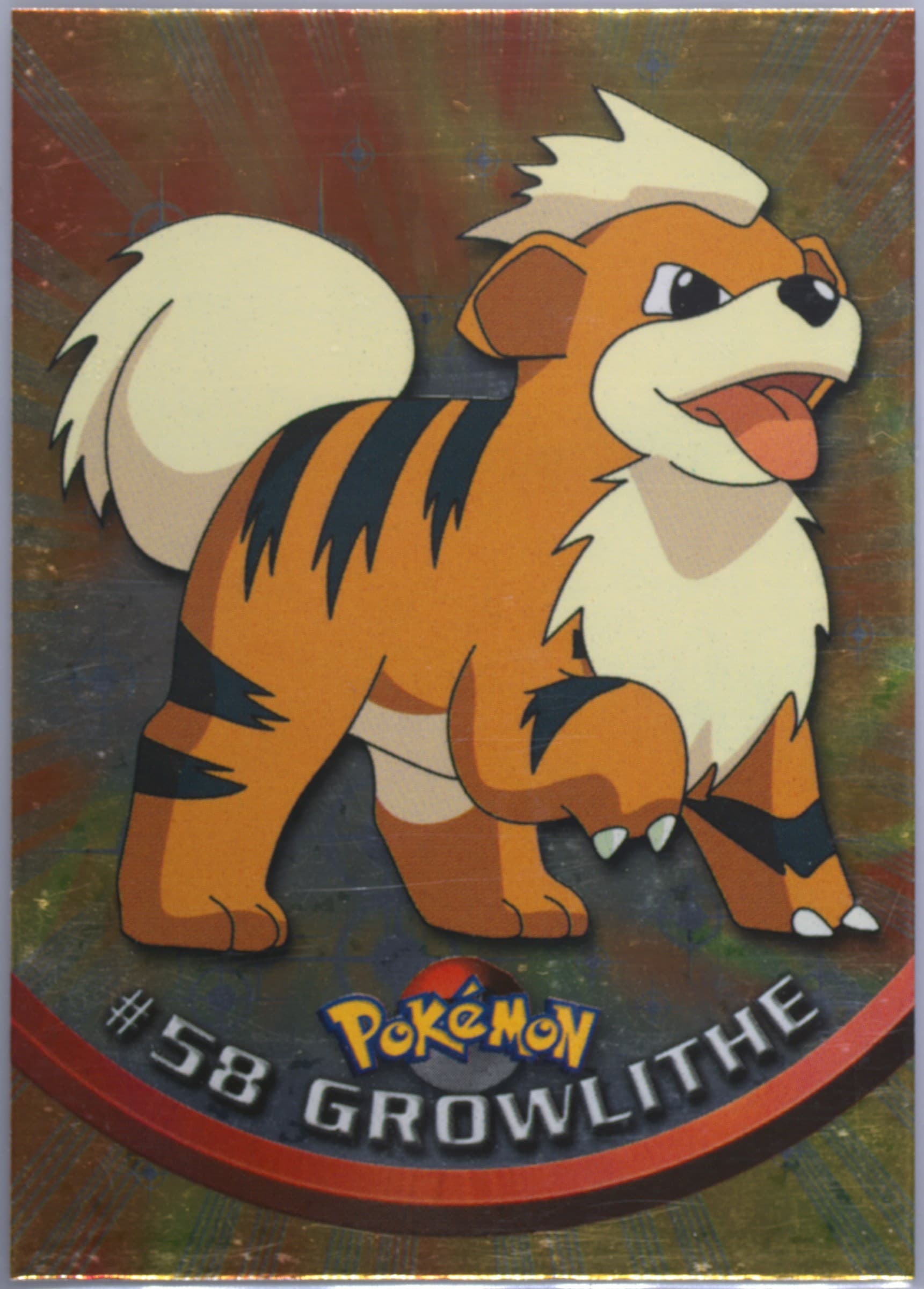 Growlithe Foil-United Kingdom (58) 1999 Topps Pokemon TV