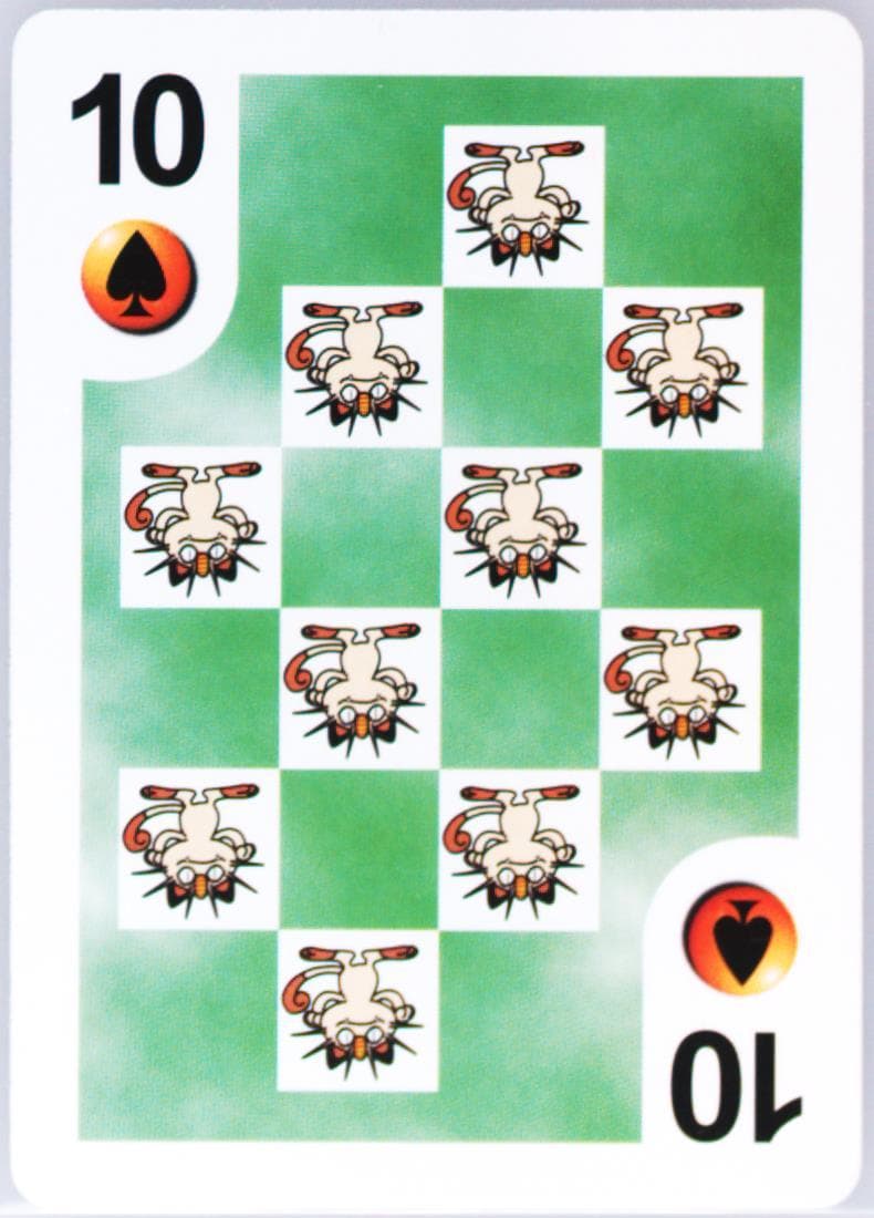 Meowth 10 of Spades 1999 Bicycle Pokemon Playing Cards