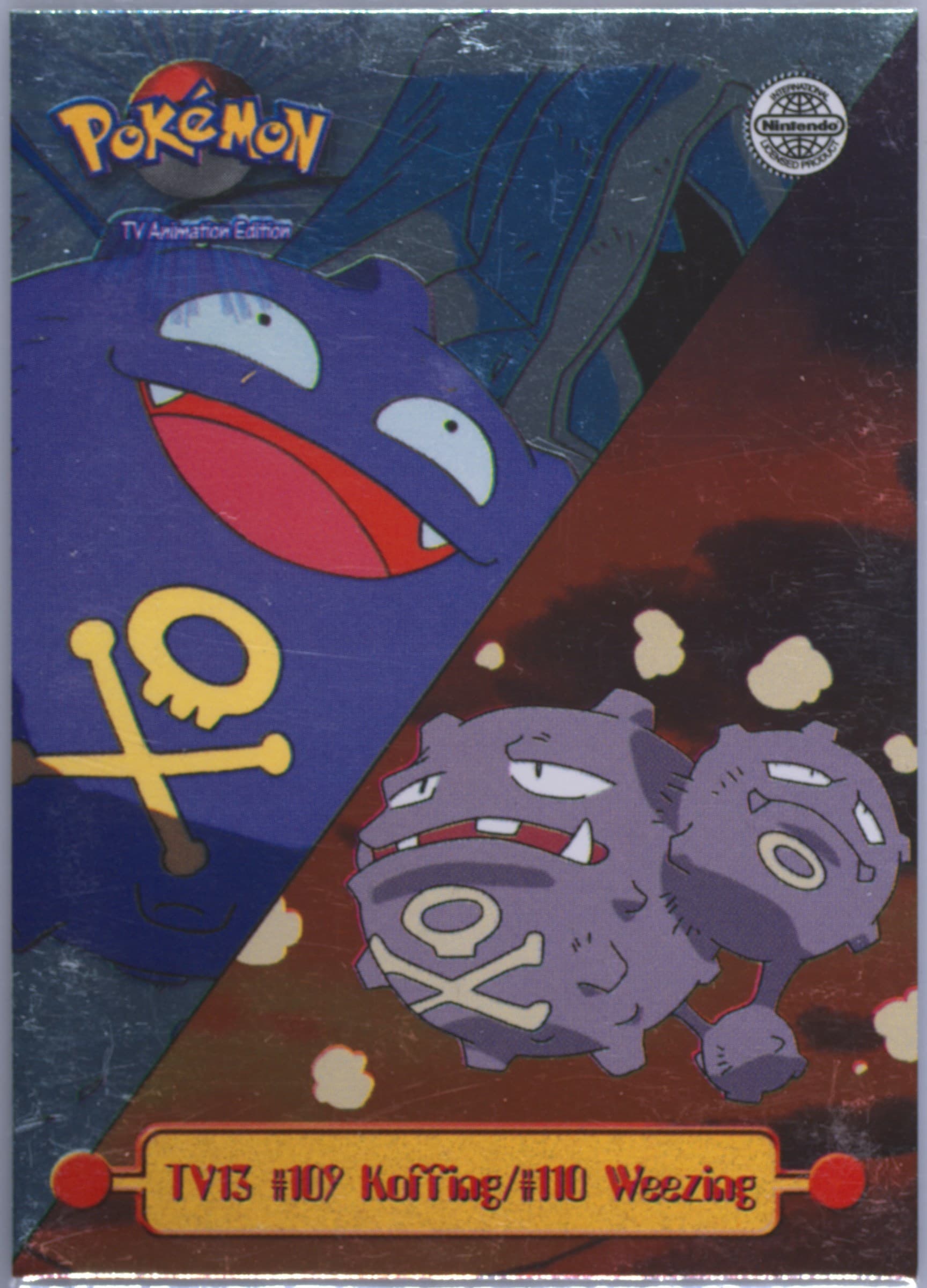 Koffing/Weezing Foil-United Kingdom (TV13) 1999 Topps Pokemon Series 1 Character Cards