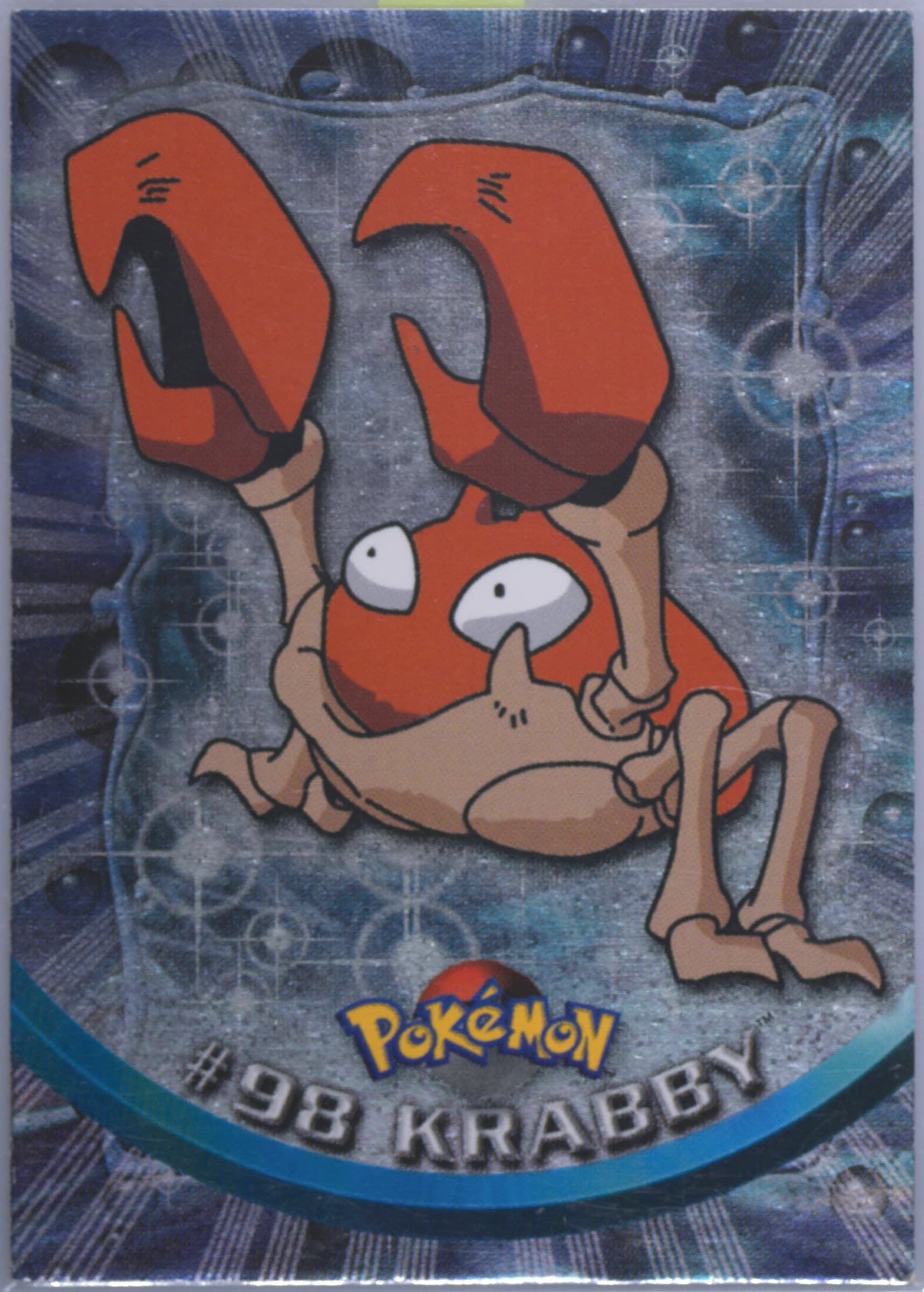 Krabby Foil-Italian (98) 2000 Topps Pokemon TV Animation Series 2