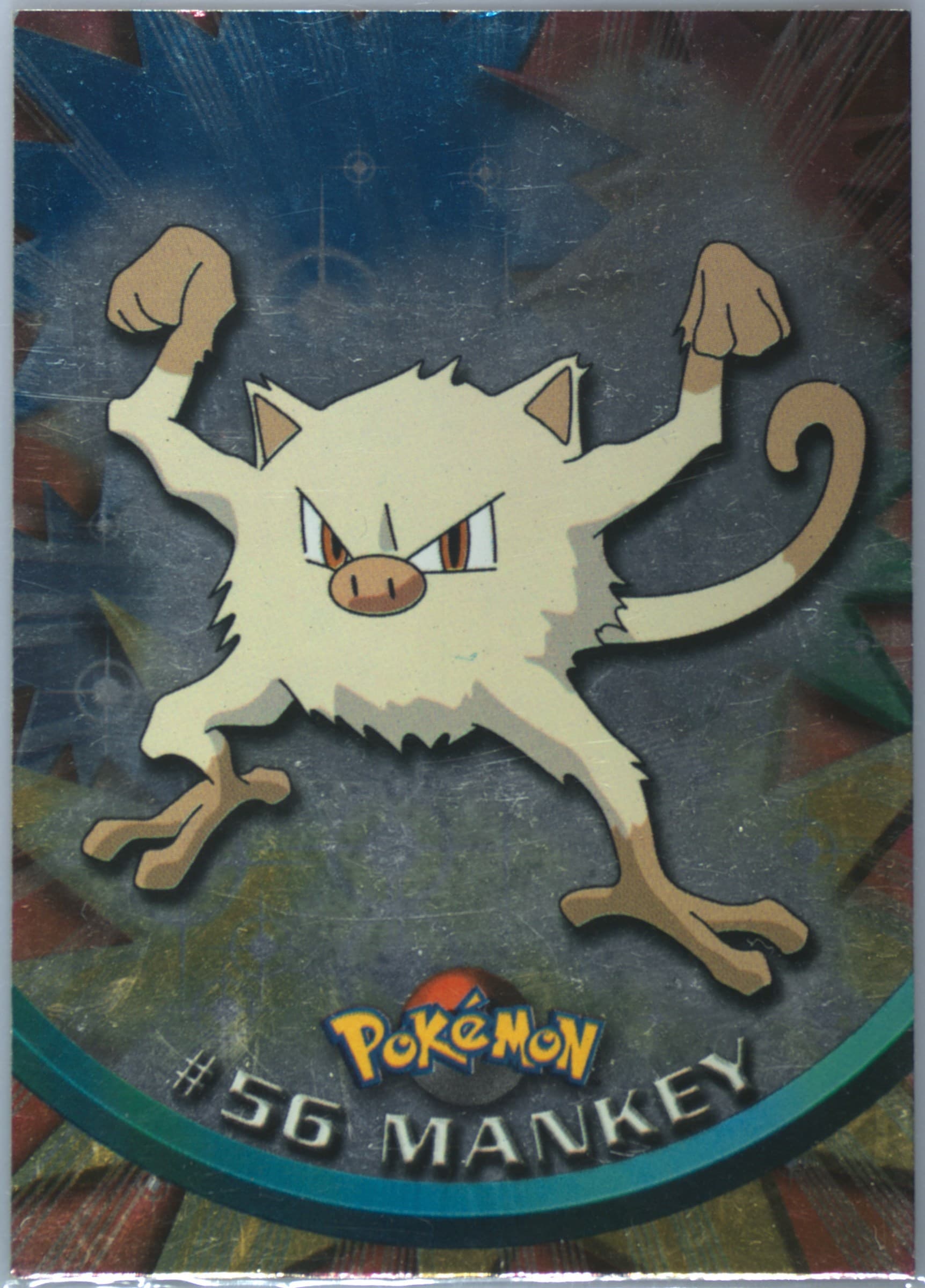 Mankey Foil-United Kingdom (56) 1999 Topps Pokemon TV