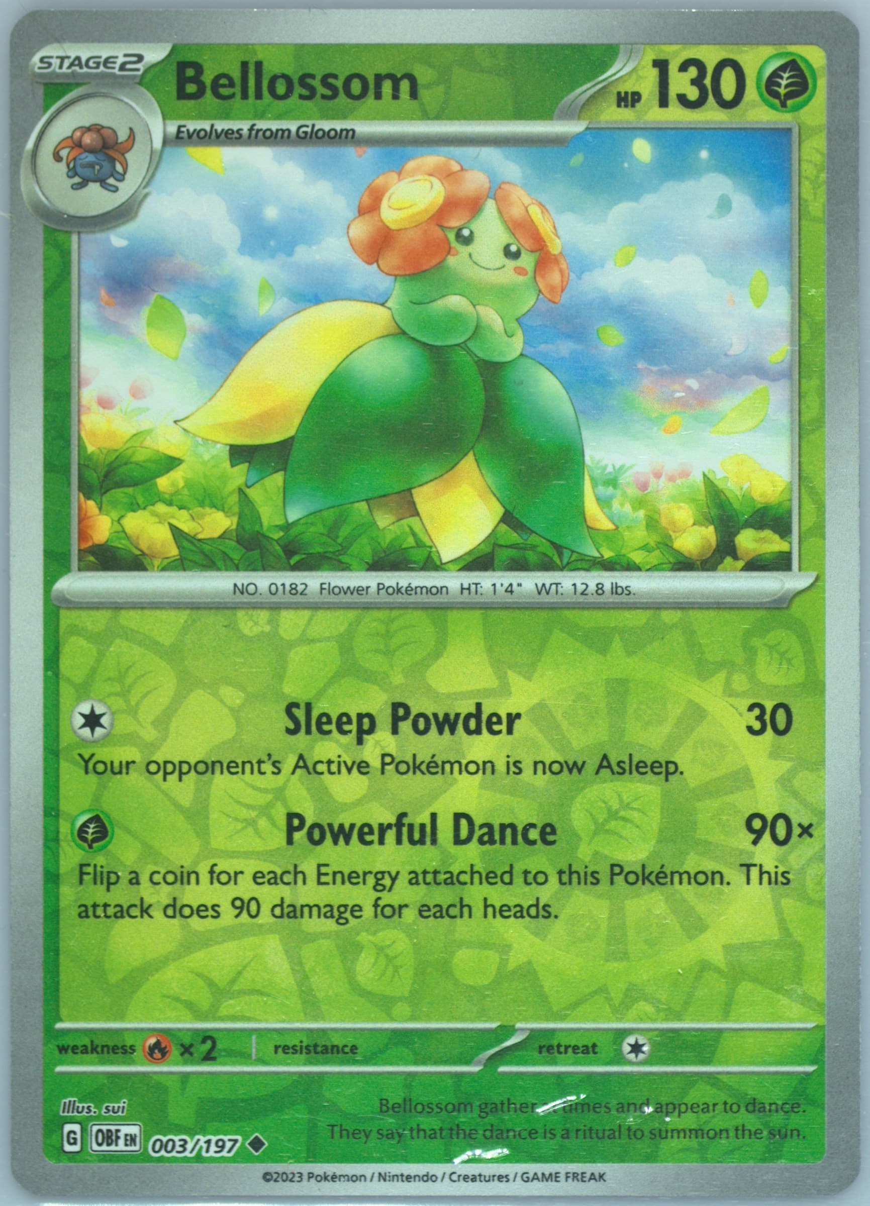 Bellossom Reverse Holo (003) 2023 Pokemon Obf EN-Obsidian Flames