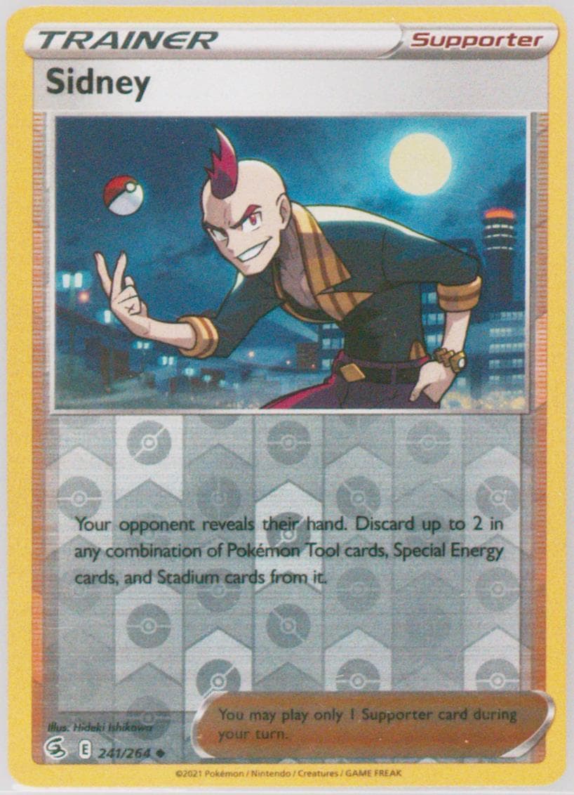 Sidney-Reverse Foil (241) 2021 Pokemon Sword & Shield Fusion Strike