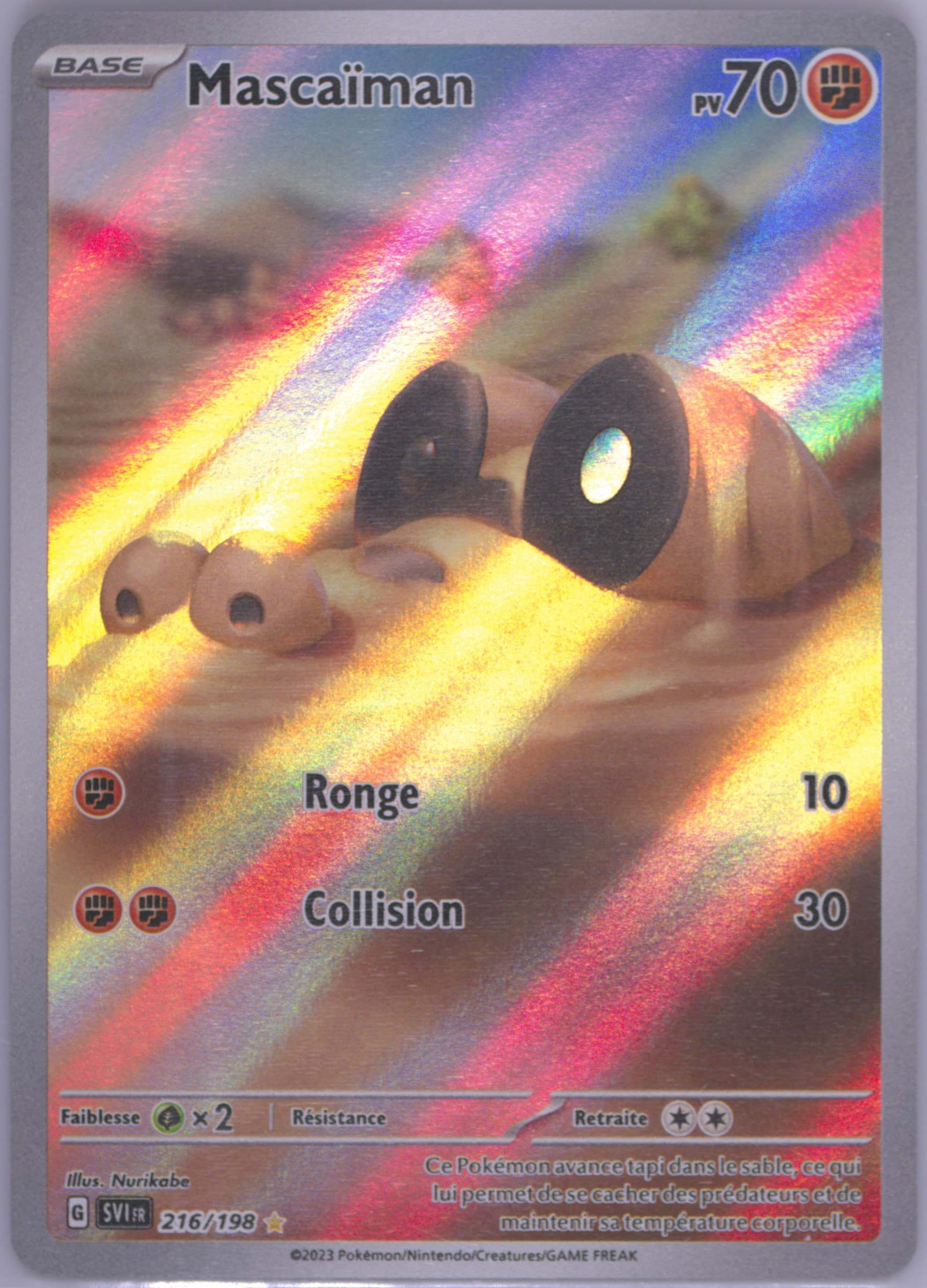 Sandile Illustration Rare (216) 2023 Pokemon French Svi FR-Scarlet & Violet