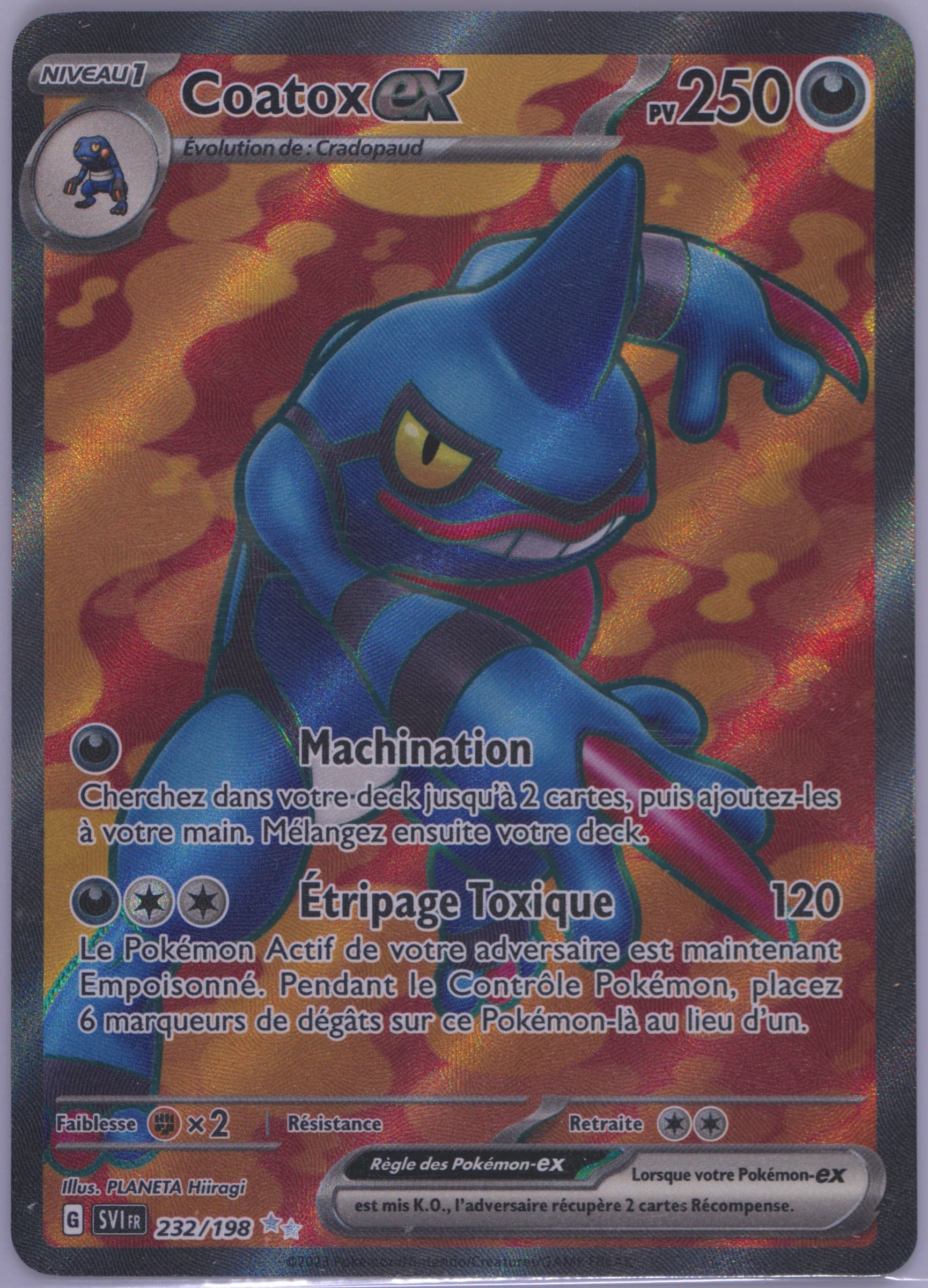 Toxicroak EX Ultra Rare (232) 2023 Pokemon French Svi FR-Scarlet & Violet