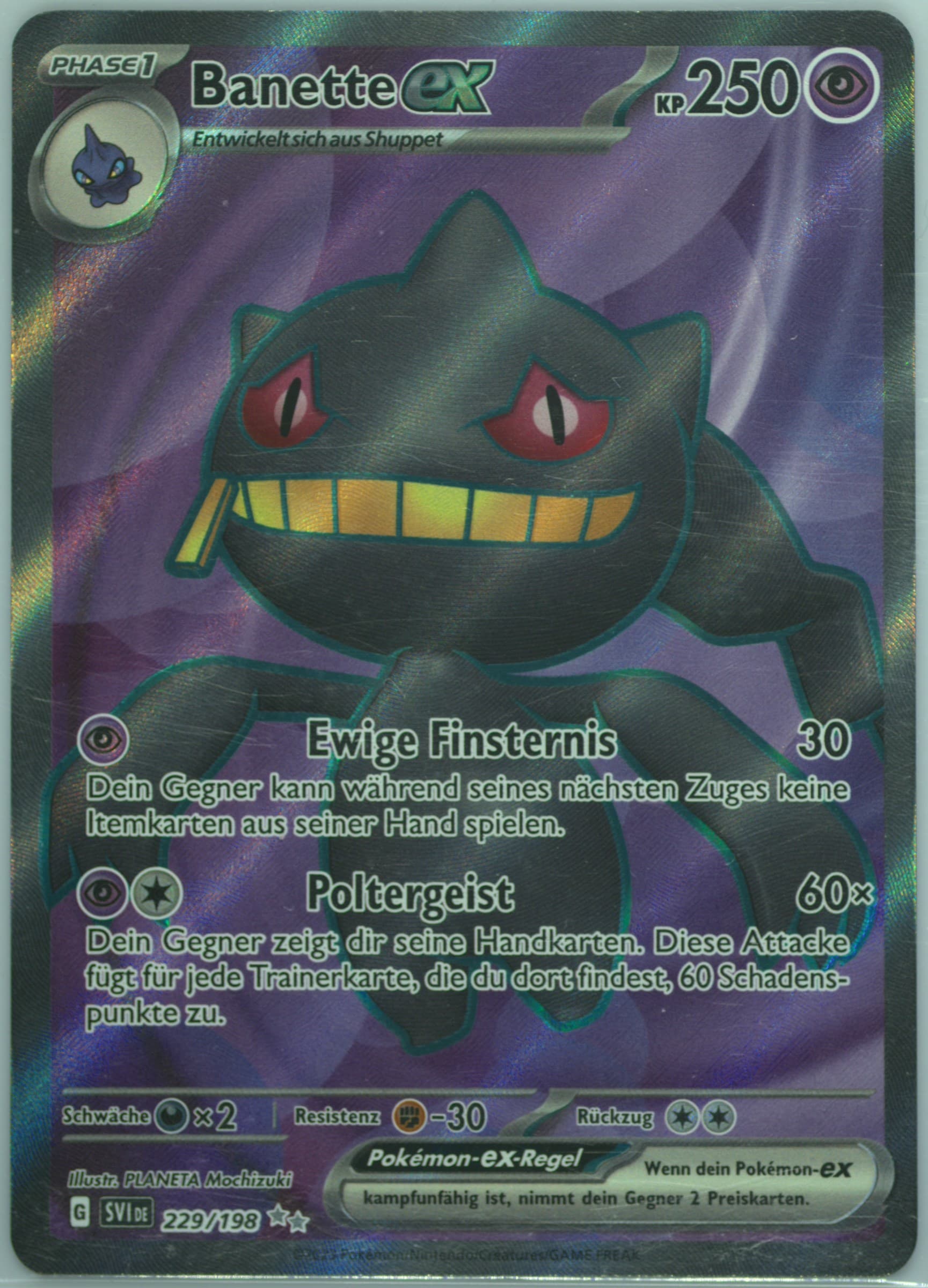 Banette EX Ultra Rare (229) 2023 Pokemon German Svi de-Scarlet & Violet