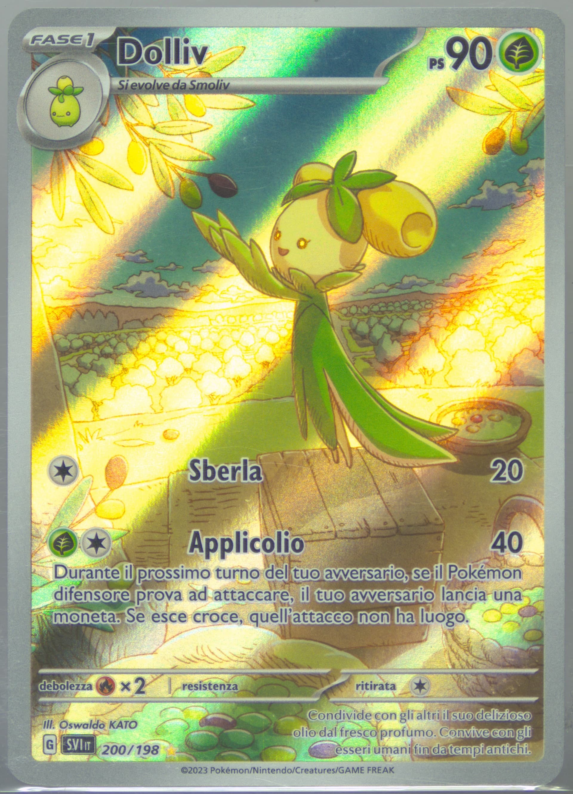 Dolliv Illustration Rare (200) 2023 Pokemon Italian Svi It-Scarlet & Violet