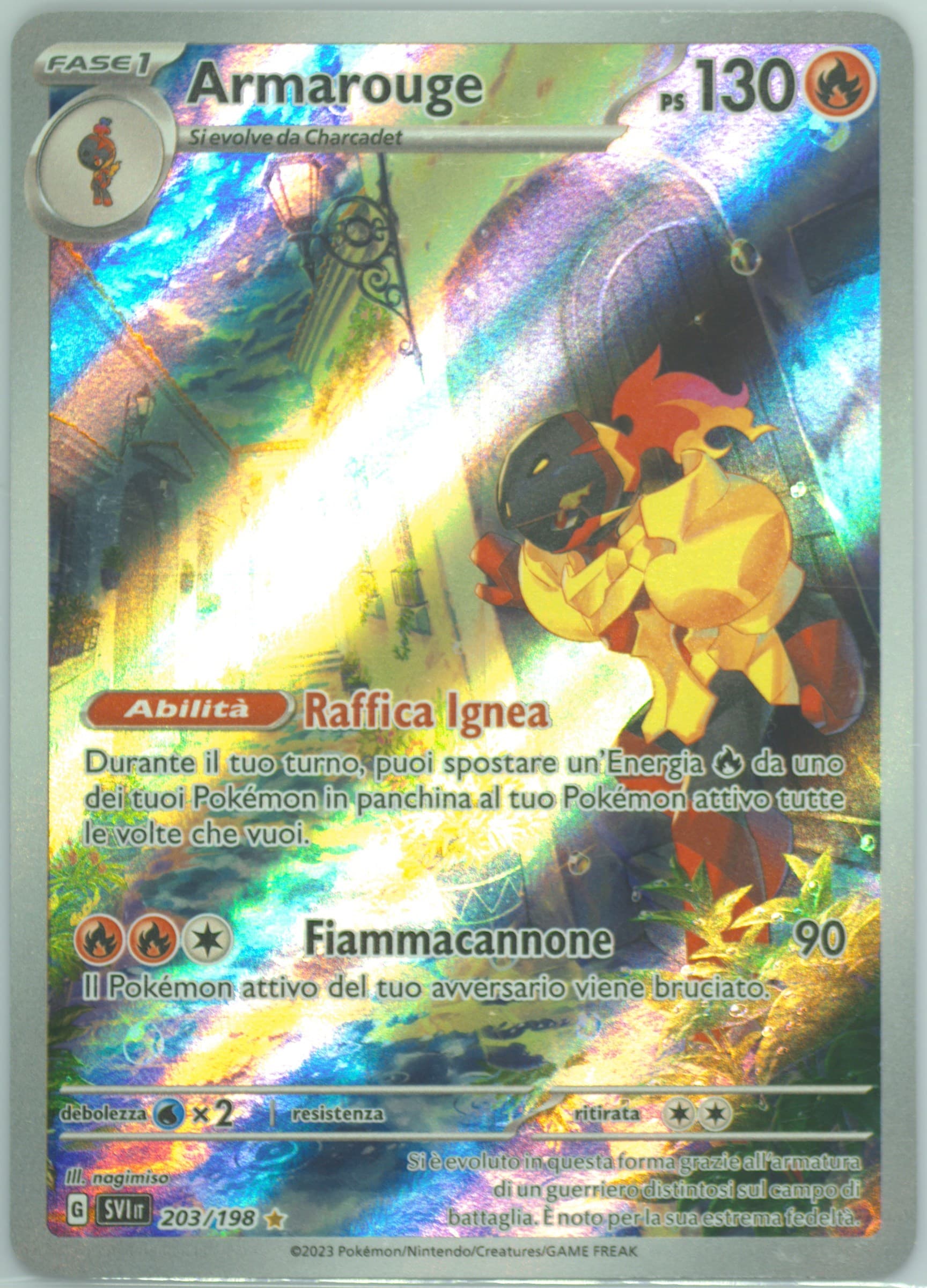 Armarouge Illustration Rare (203) 2023 Pokemon Italian Svi It-Scarlet & Violet